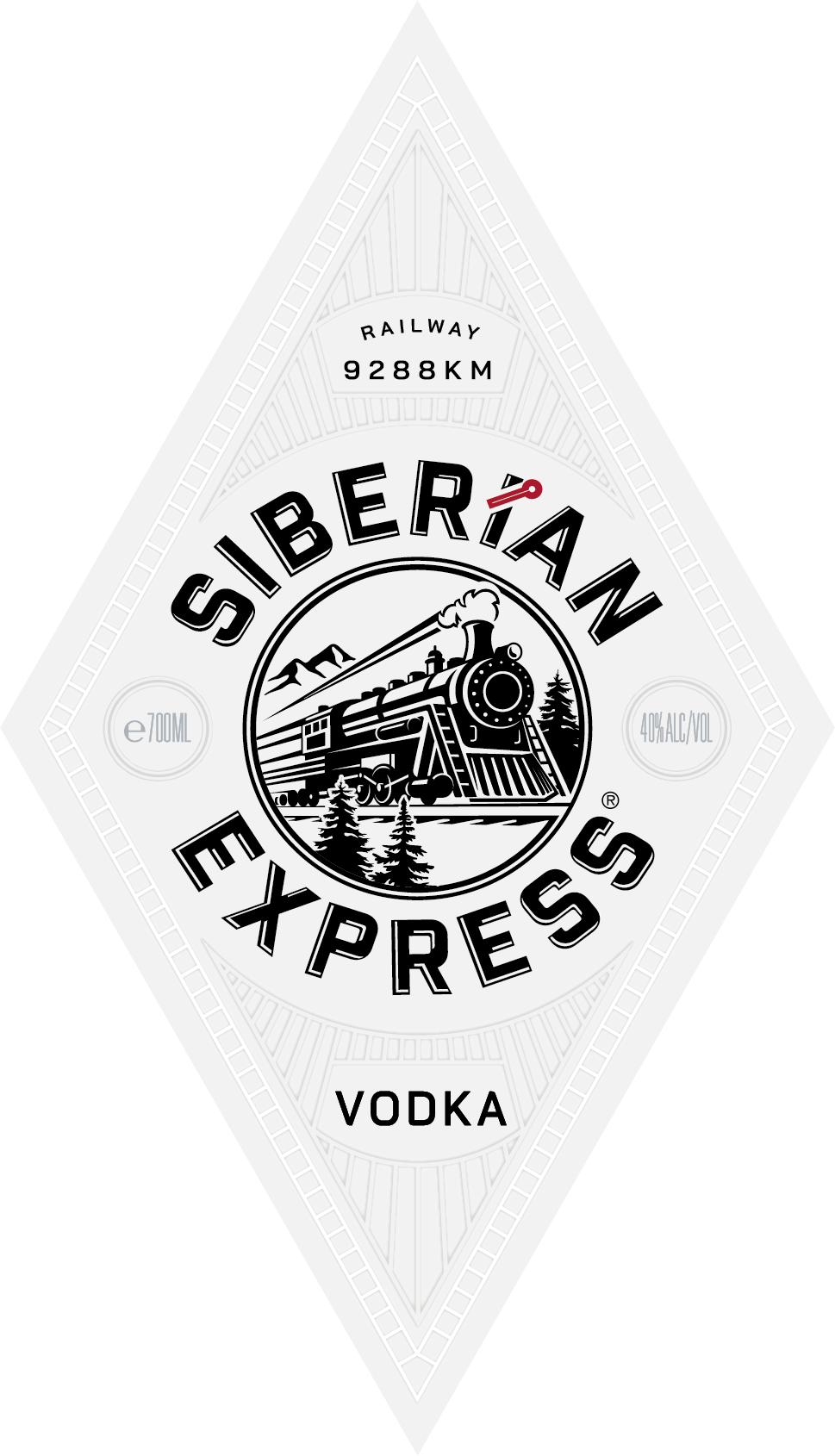 TABC label artwork for SIBERIAN EXPRESS VODKA