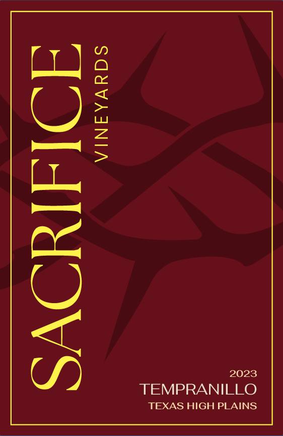 TABC label artwork for Sacrifice Vineyards Tempranillo