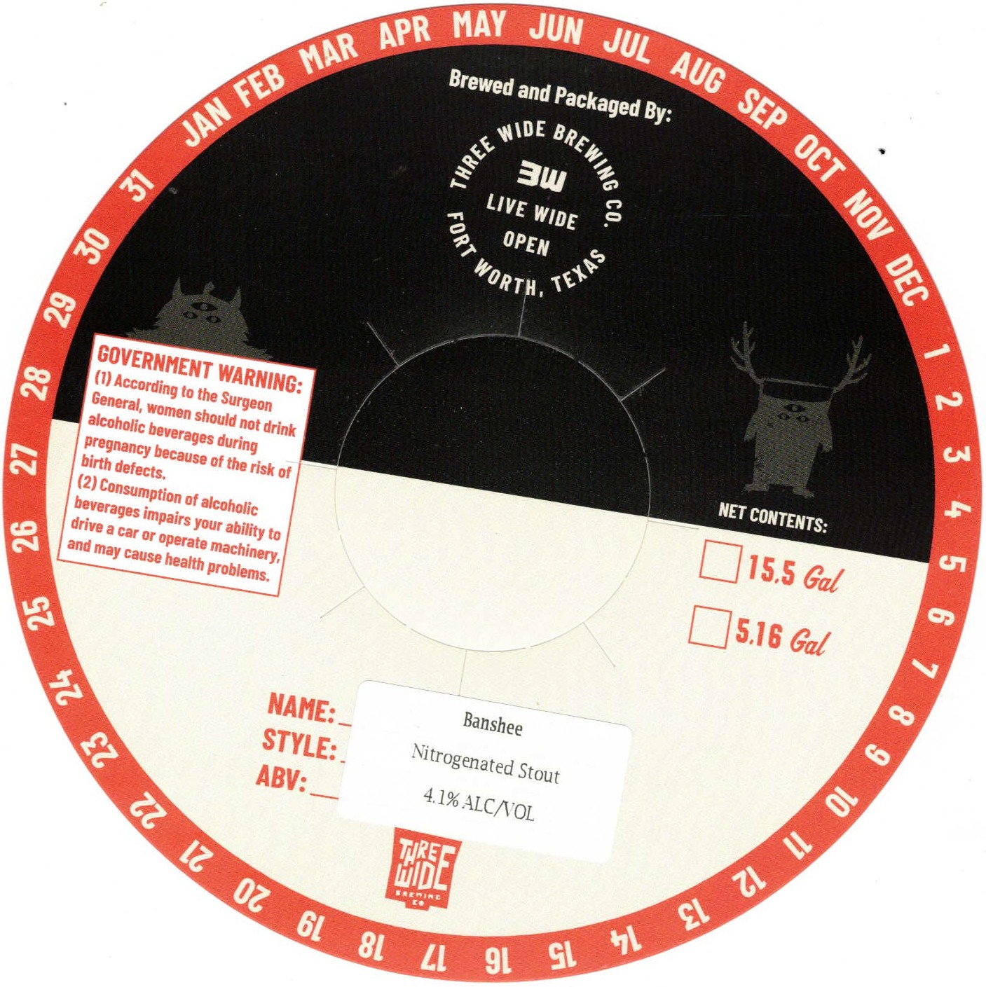 TABC label artwork for Banshee