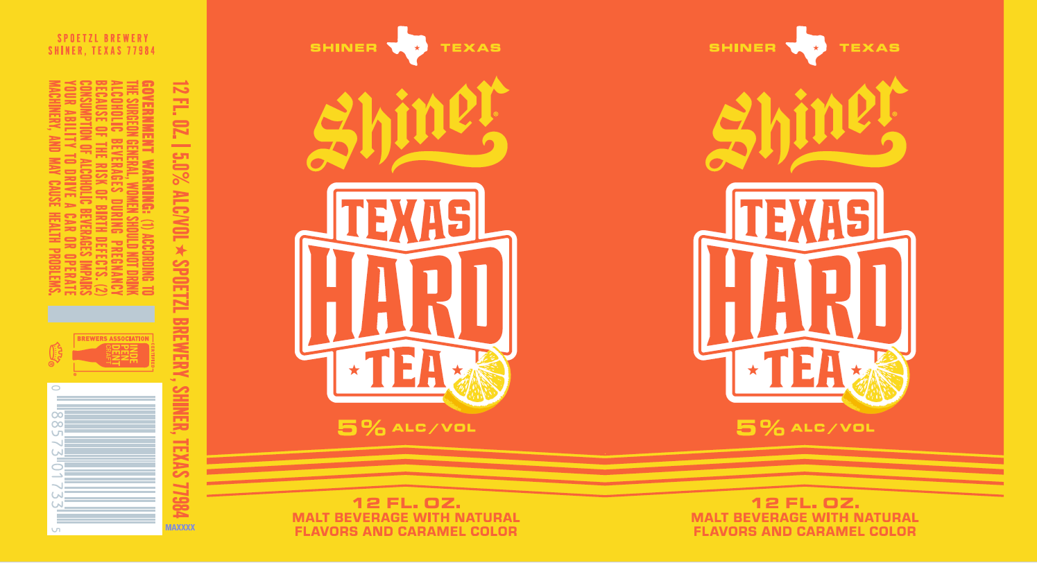TABC label artwork for Shiner Texas Hard Tea