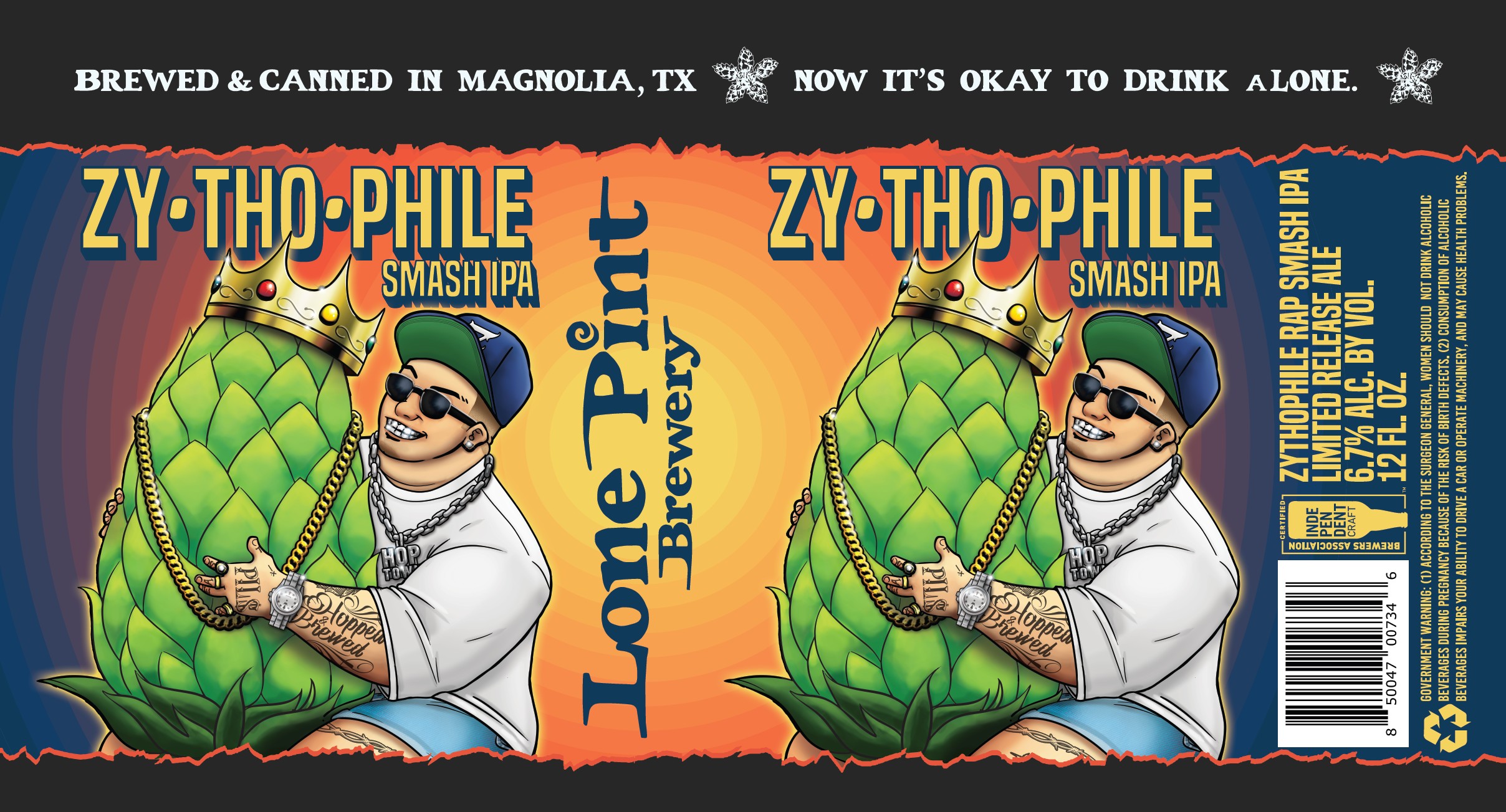 TABC label artwork for Zythophile Rap Smash IPA