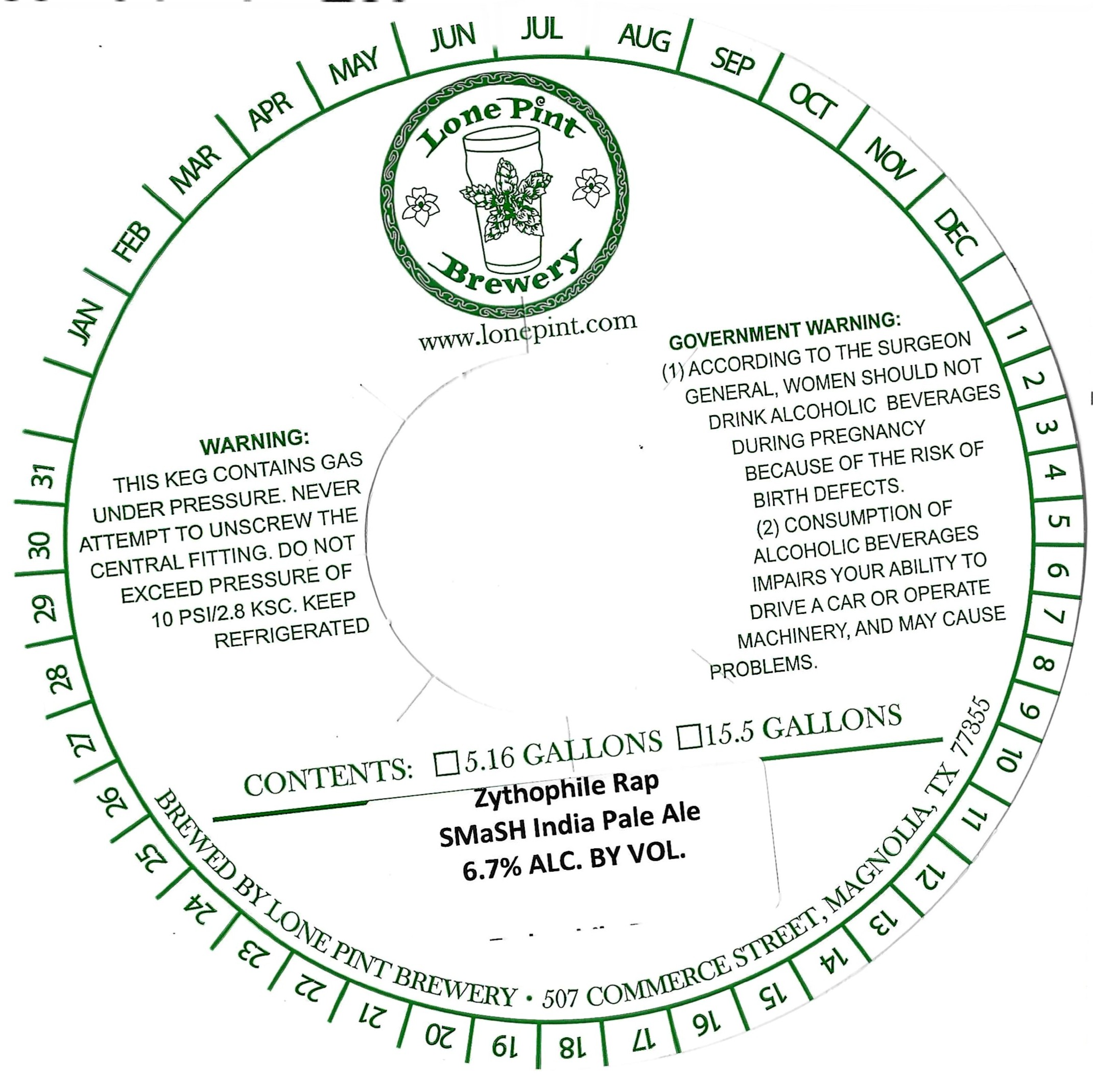 TABC label artwork for Zythophile Rap Smash IPA