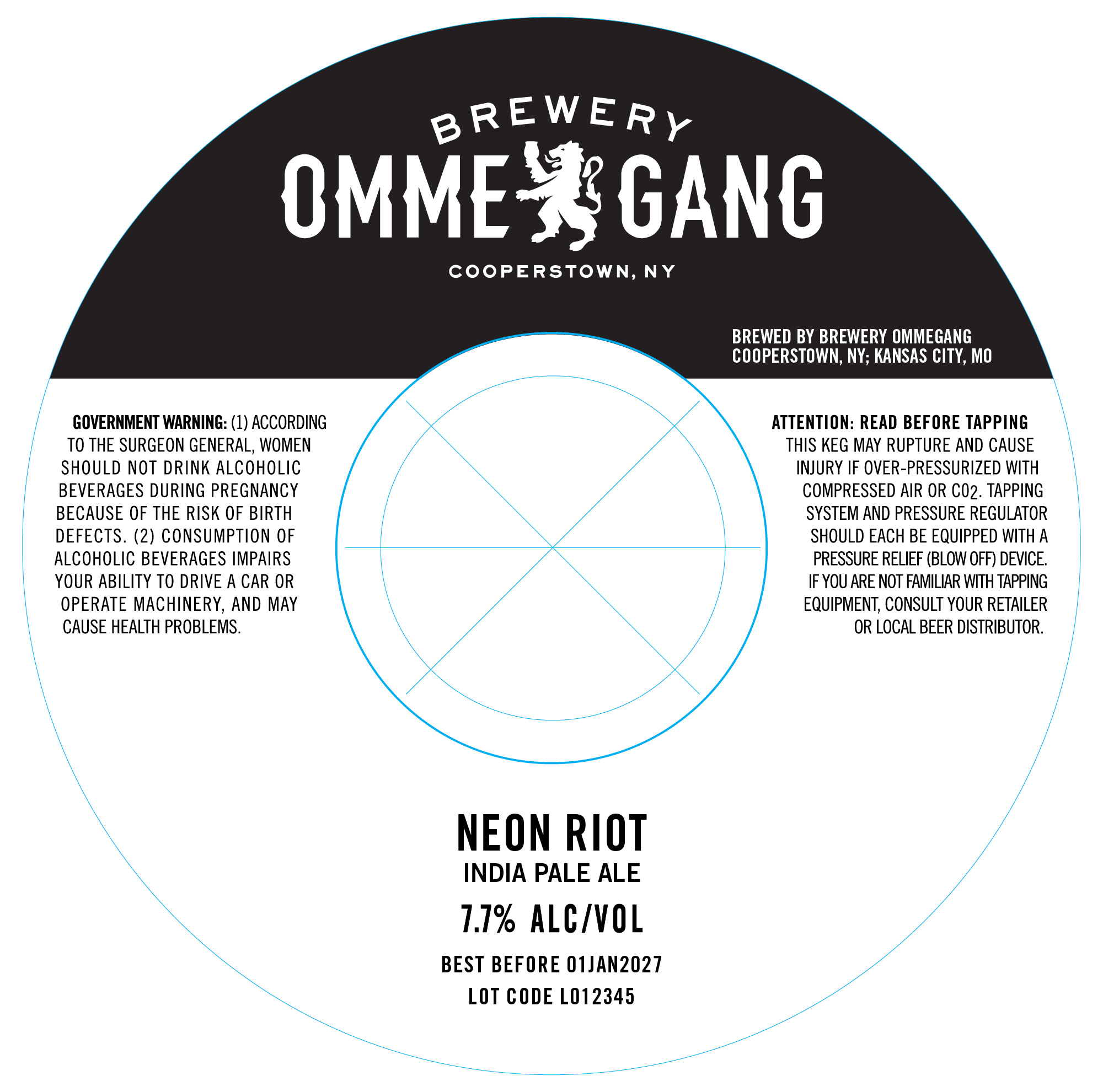 TABC label artwork for Neon Riot
