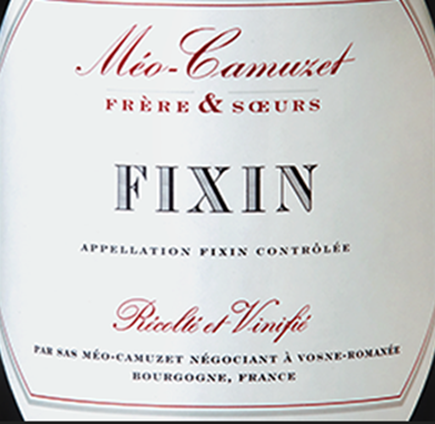 TABC label artwork for MEO CAMUZET FRERE ET SOEURS FIXIN