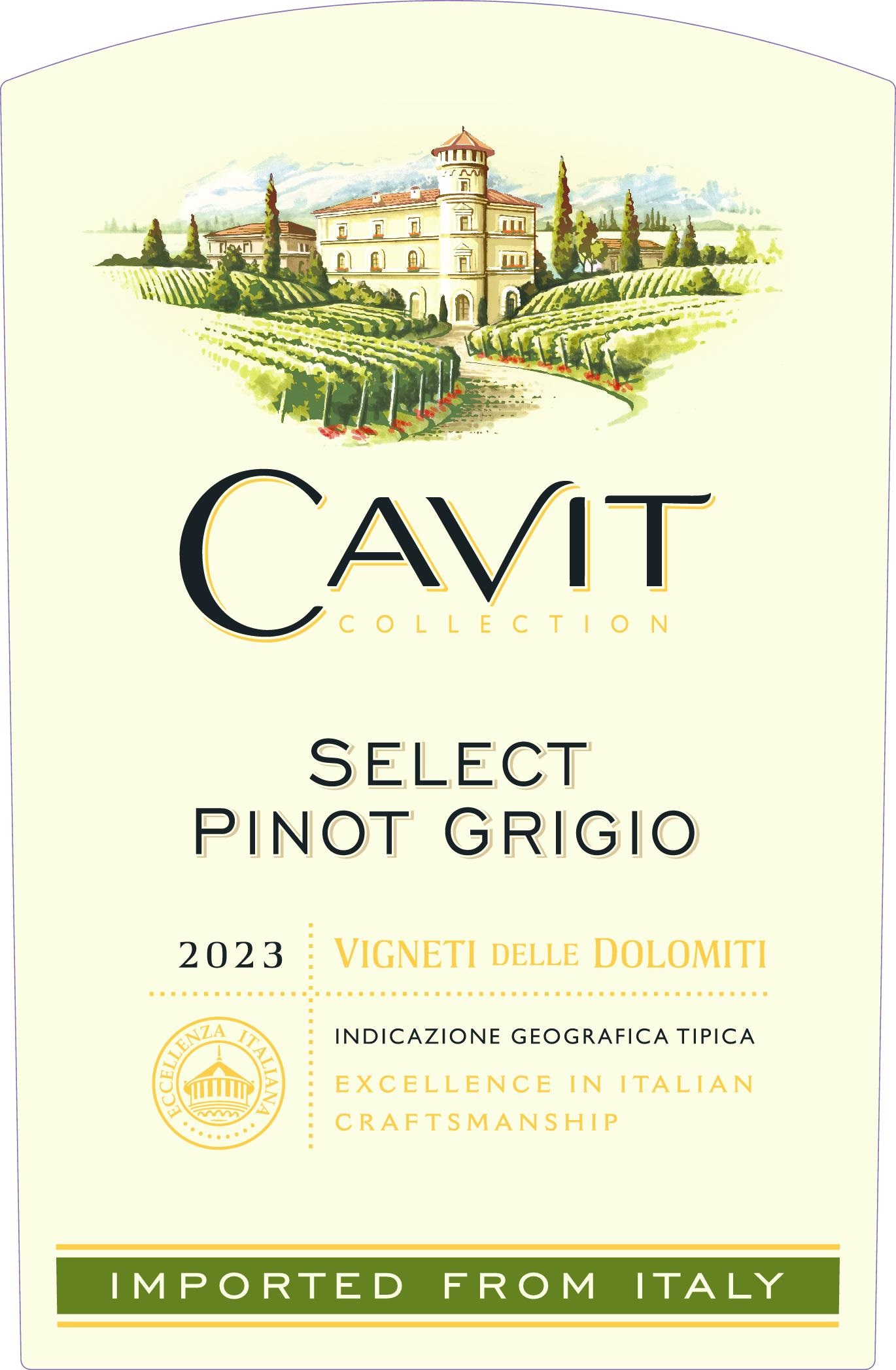 TABC label artwork for CAVIT SELECT PINOT GRIGIO
