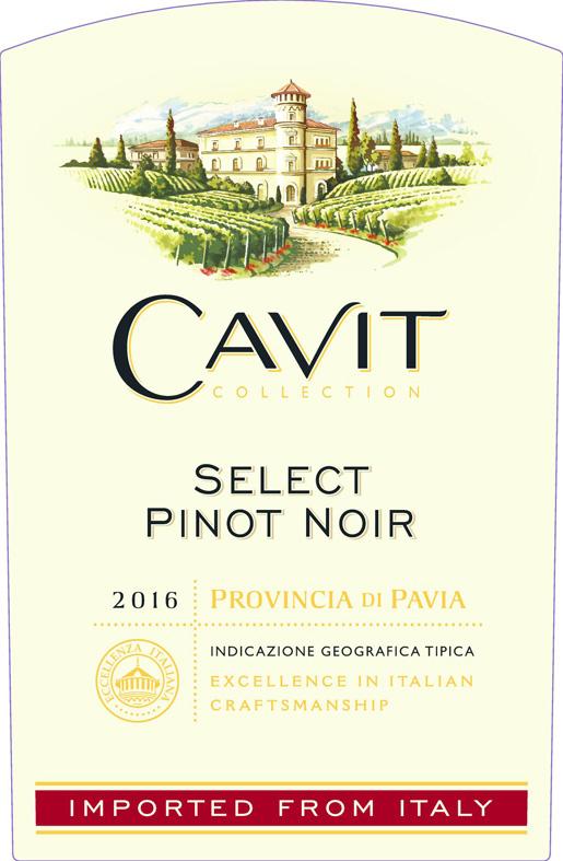 TABC label artwork for CAVIT SELECT PINOT NOIR