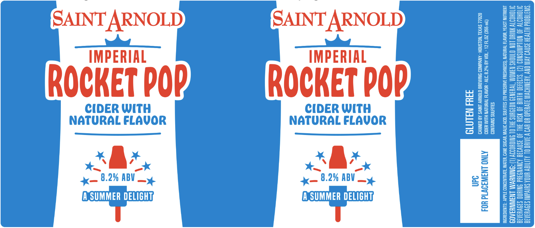 TABC label artwork for Imperial Rocket Pop