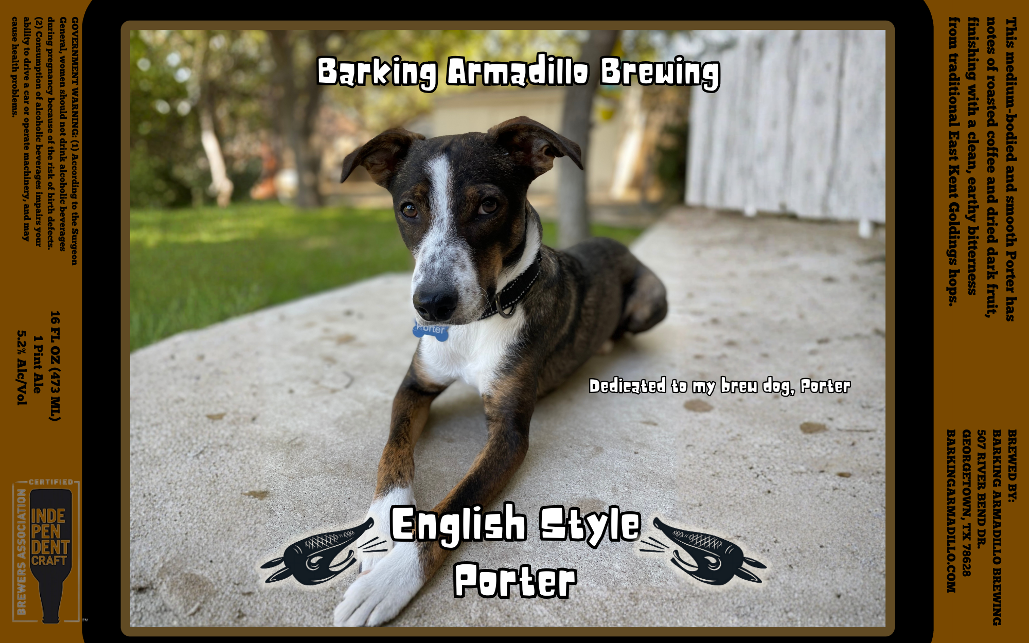 TABC label artwork for English Style Porter