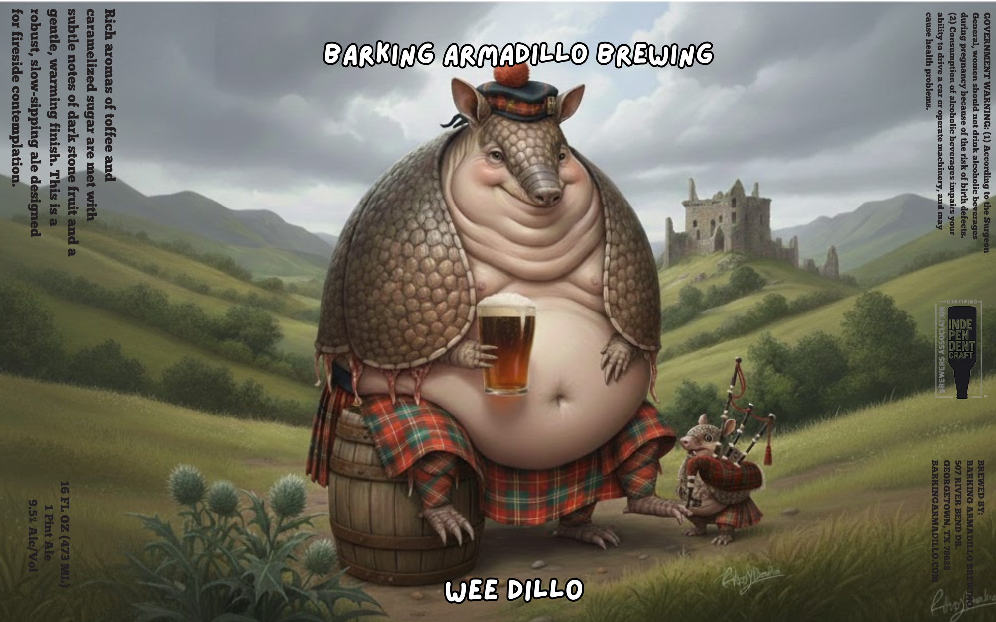 TABC label artwork for Wee Dillo