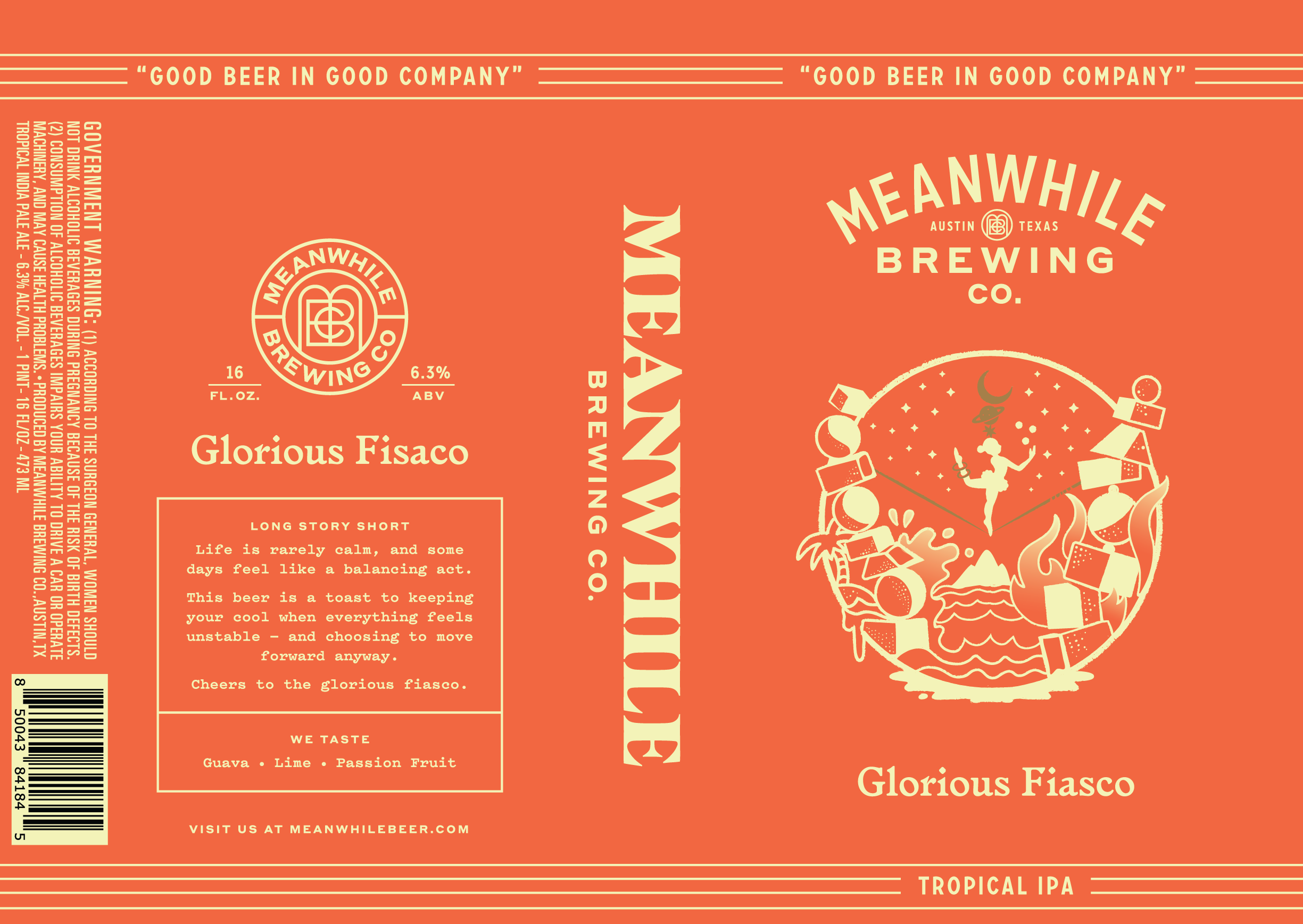 TABC label artwork for Glorious Fiasco