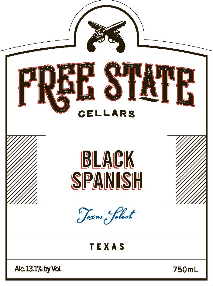 TABC label artwork for Black Spanish