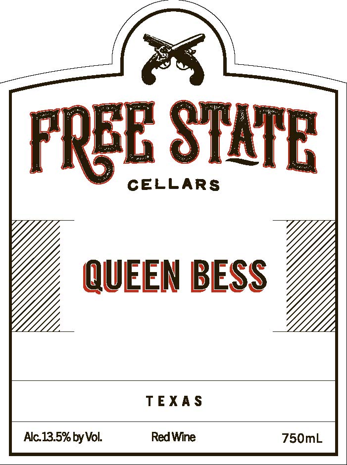 TABC label artwork for Free State Cellars Queen Bess