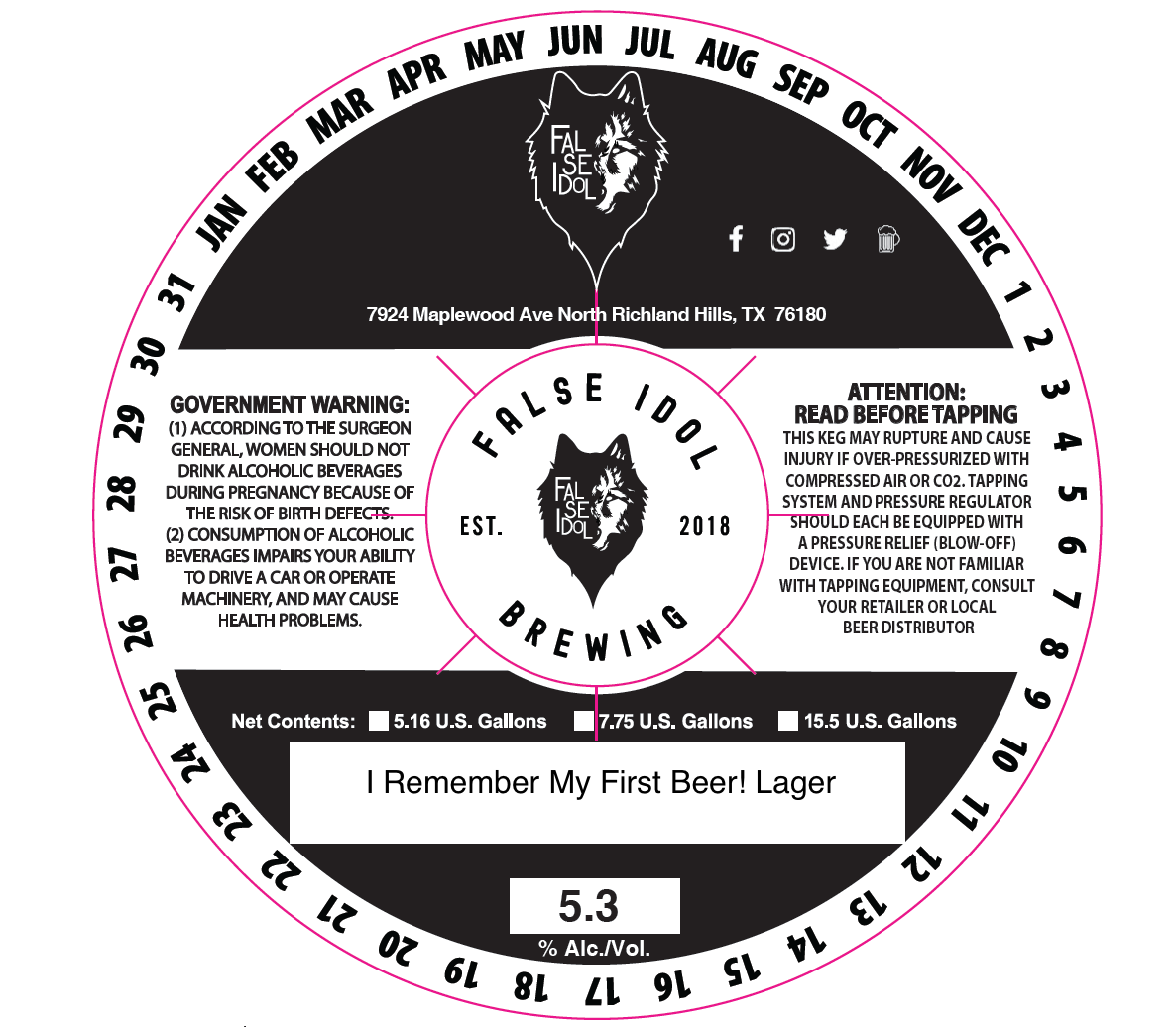 TABC label artwork for I Remember My First Beer!