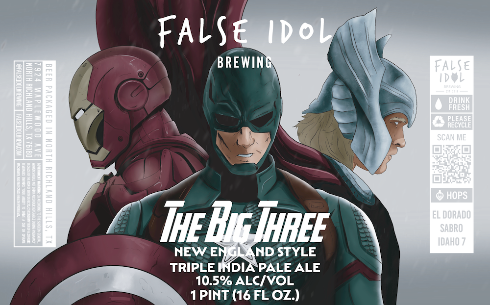 TABC label artwork for The Big Three