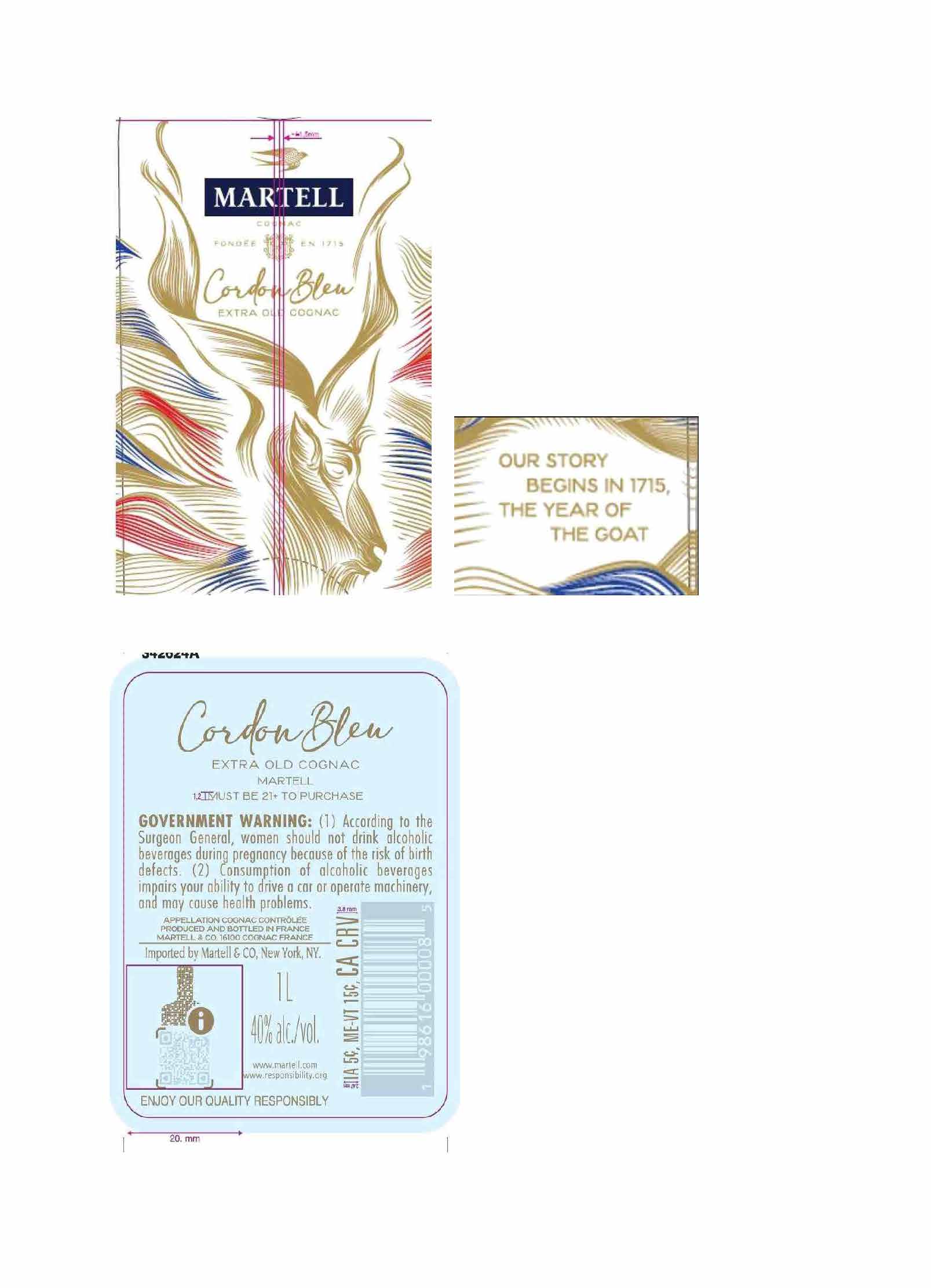 TABC label artwork for Martell Cordon Bleu Extra Old