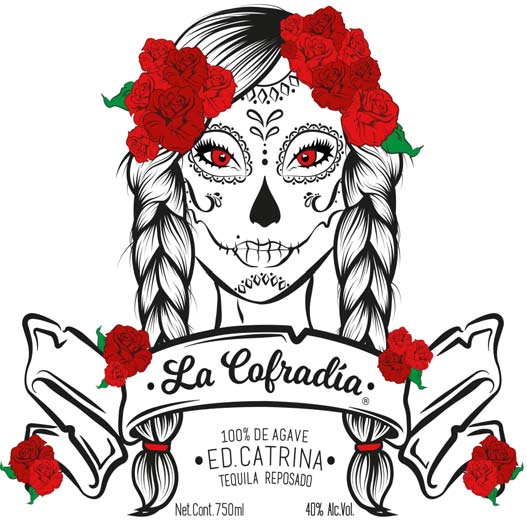 TABC label artwork for La Cofradia Ed. Catrina Reposado