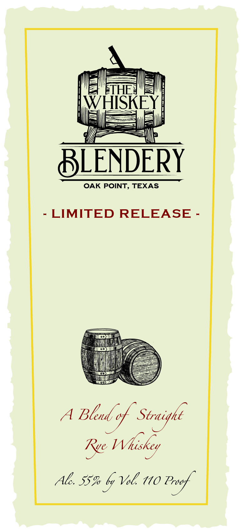 TABC label artwork for The Whiskey Blendery