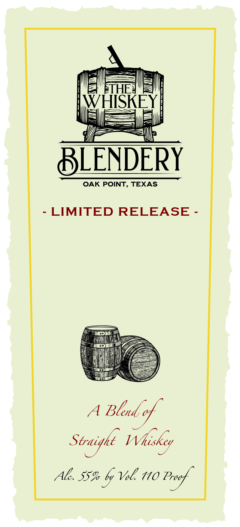 TABC label artwork for The Whiskey Blendery