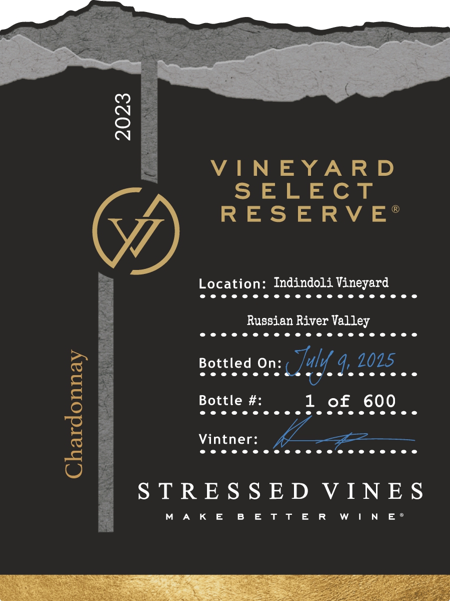 TABC label artwork for STRESSED VINES INDINDOLI CHARDONNAY RUSSIAN RIVER VALLEY