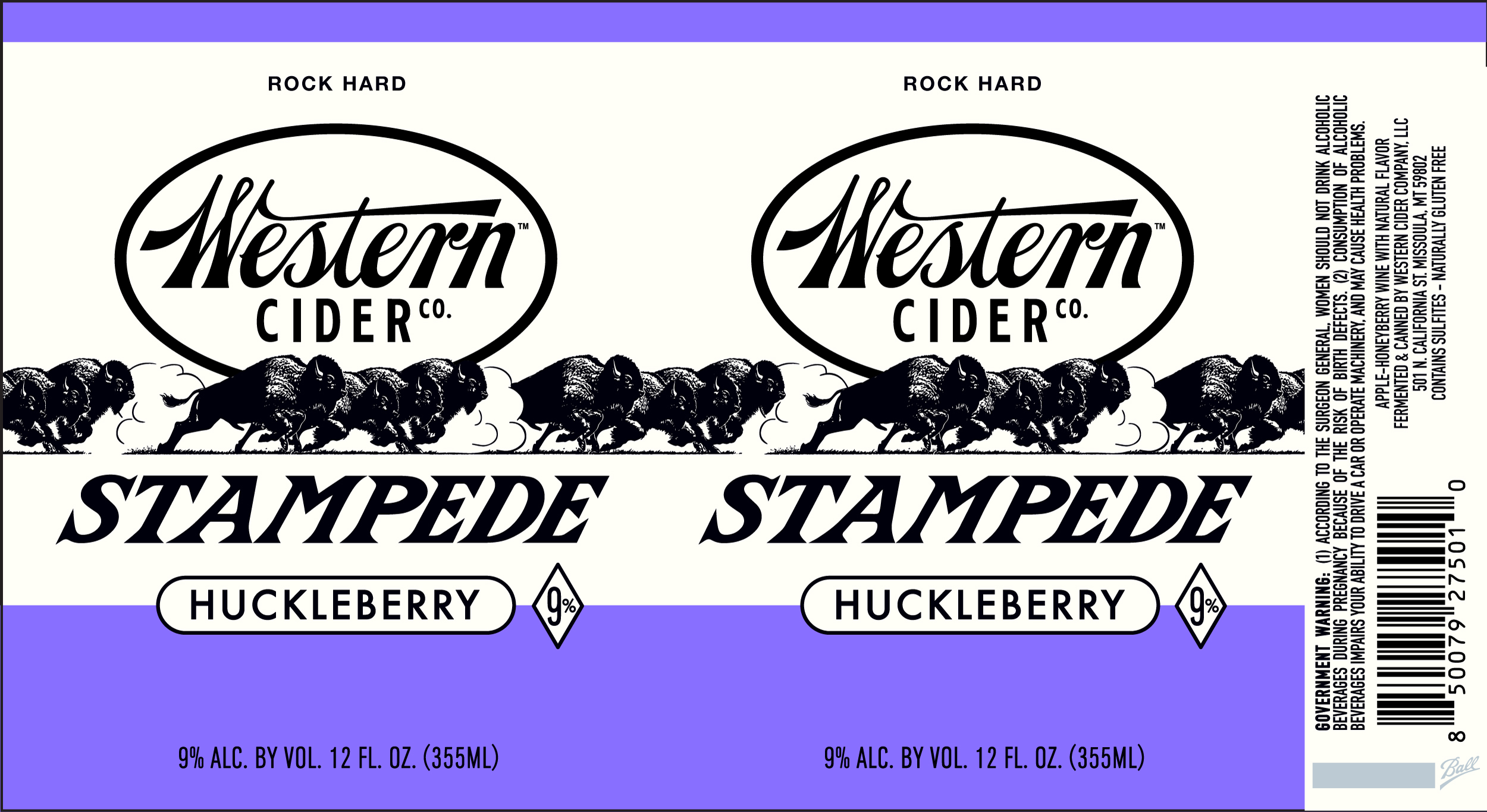 TABC label artwork for WESTERN CIDER STAMPEDE HUCKLEBERRY