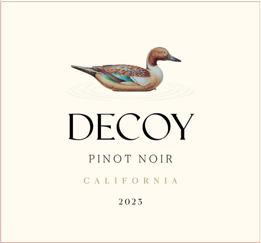 TABC label artwork for Decoy Pinot Noir California