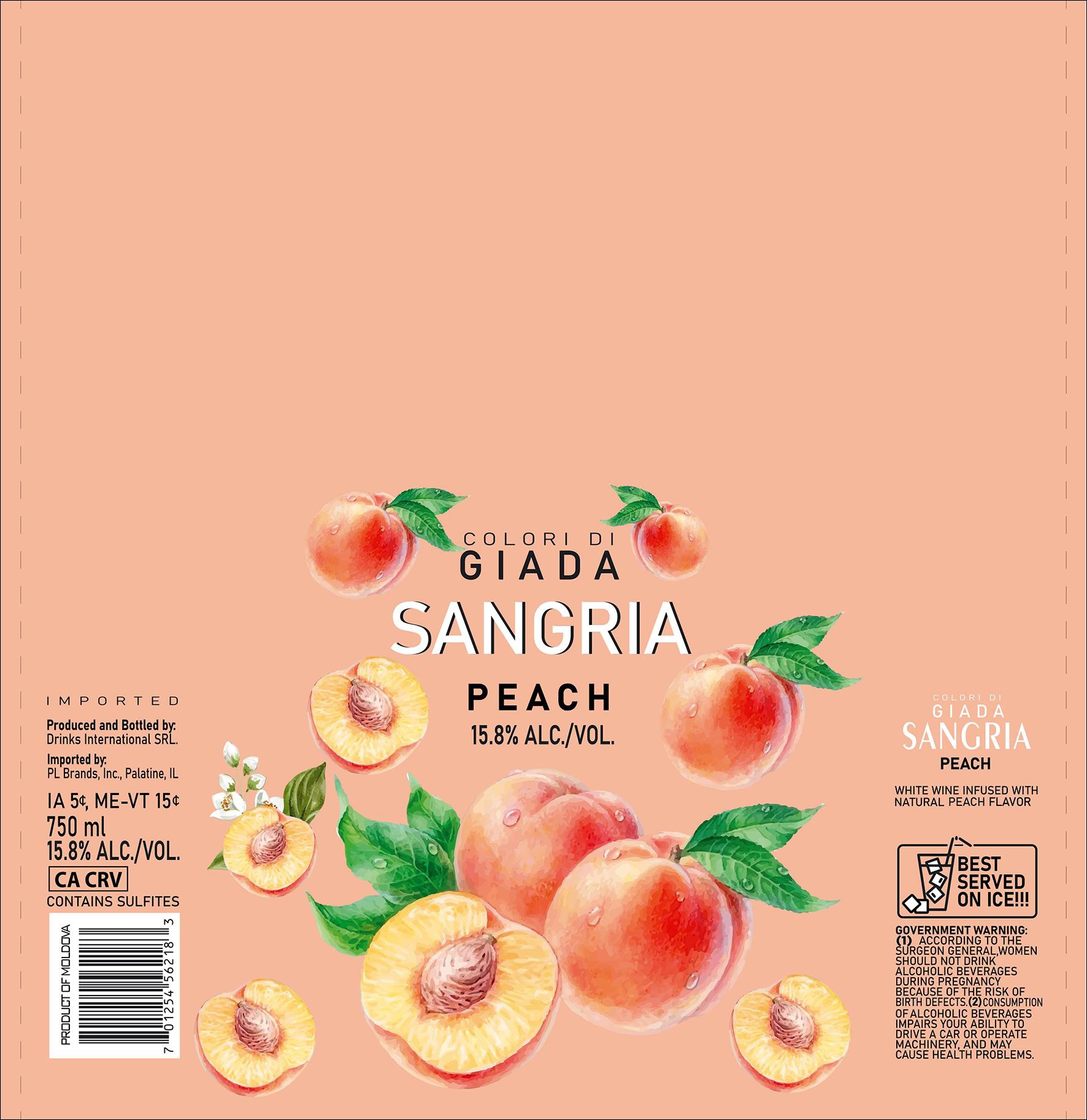 TABC label artwork for COLORI DI GIADA PEACH