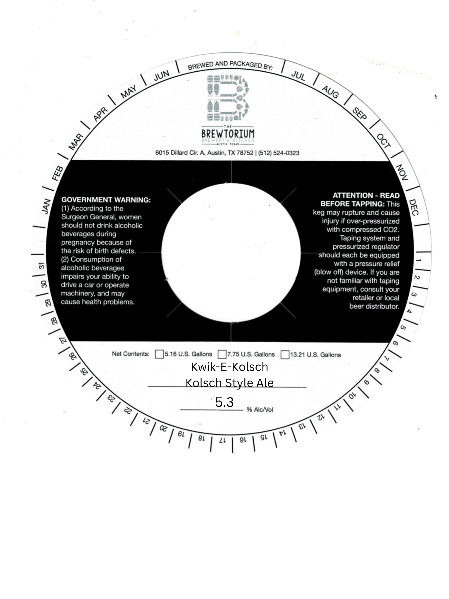 TABC label artwork for Kwik-E-Kolsch