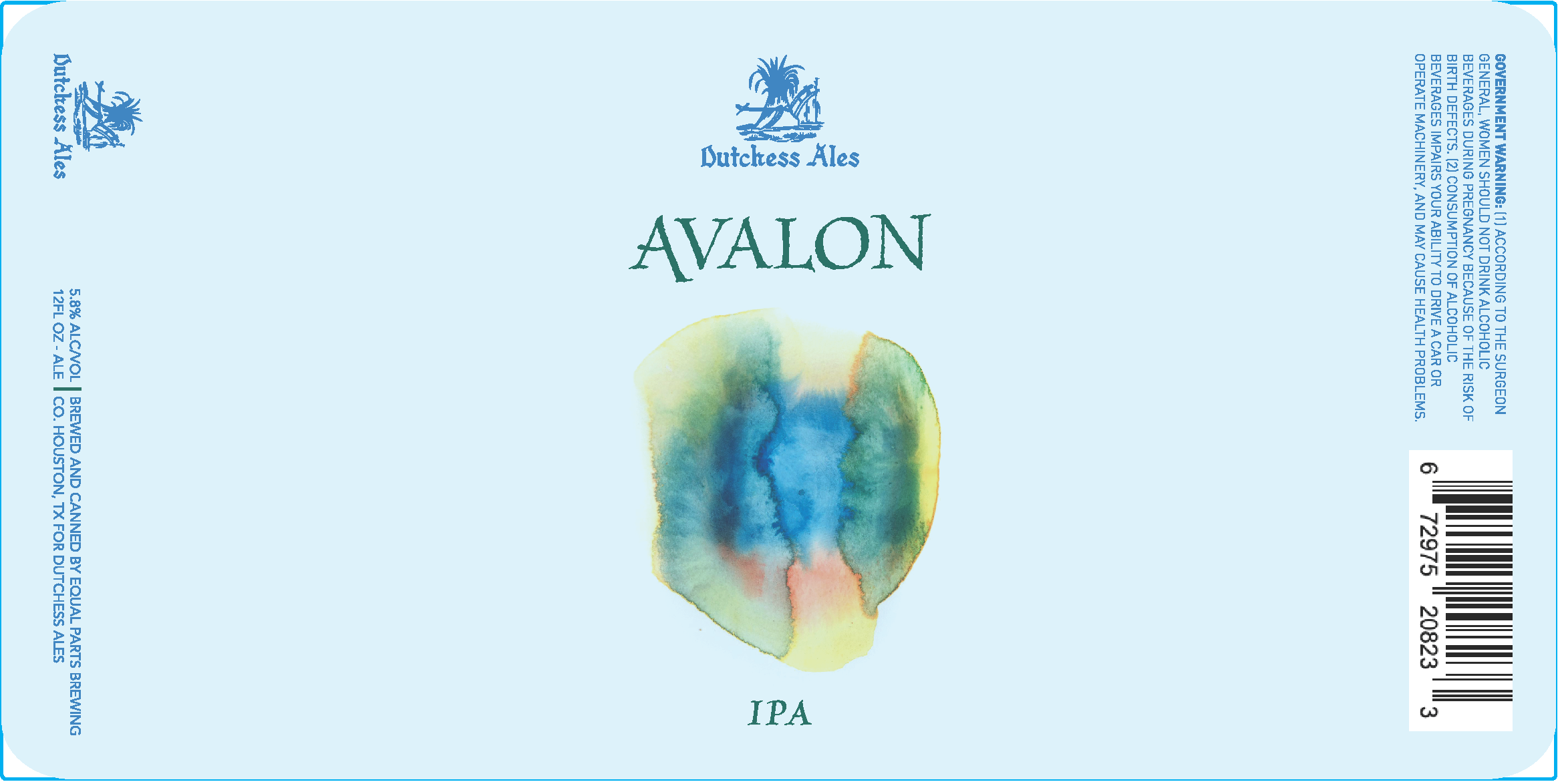 TABC label artwork for Dutchess Ales Avalon