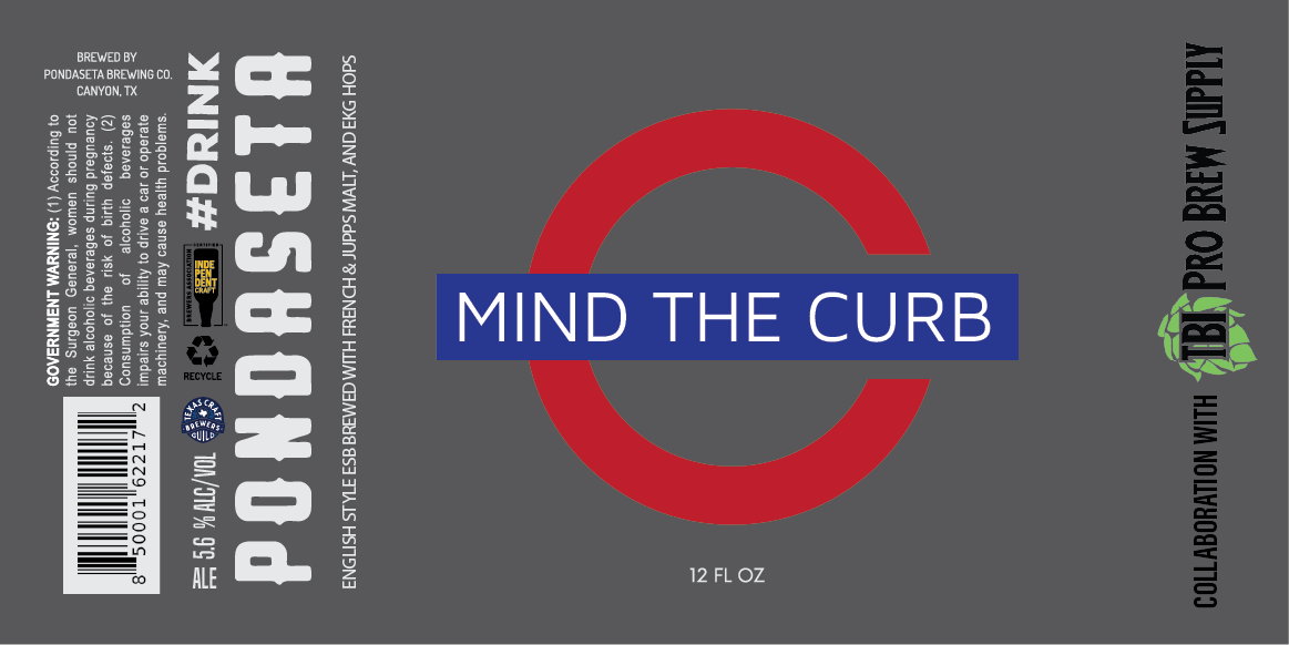 TABC label artwork for Mind The Curb