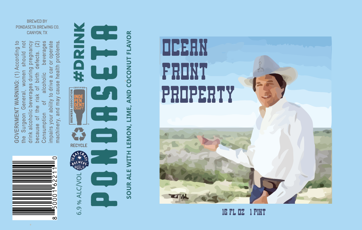 TABC label artwork for Ocean Front Property
