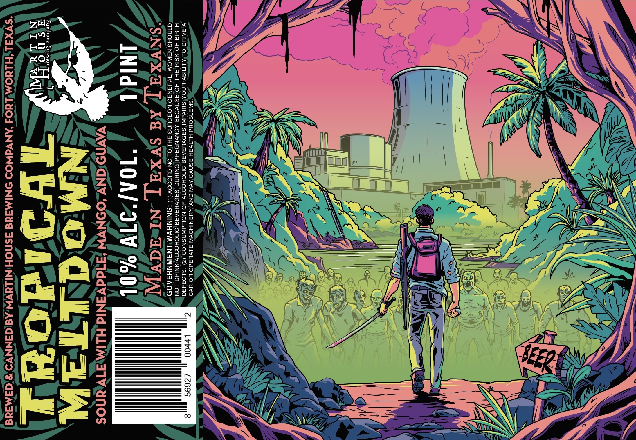 TABC label artwork for Tropical Meltdown Can
