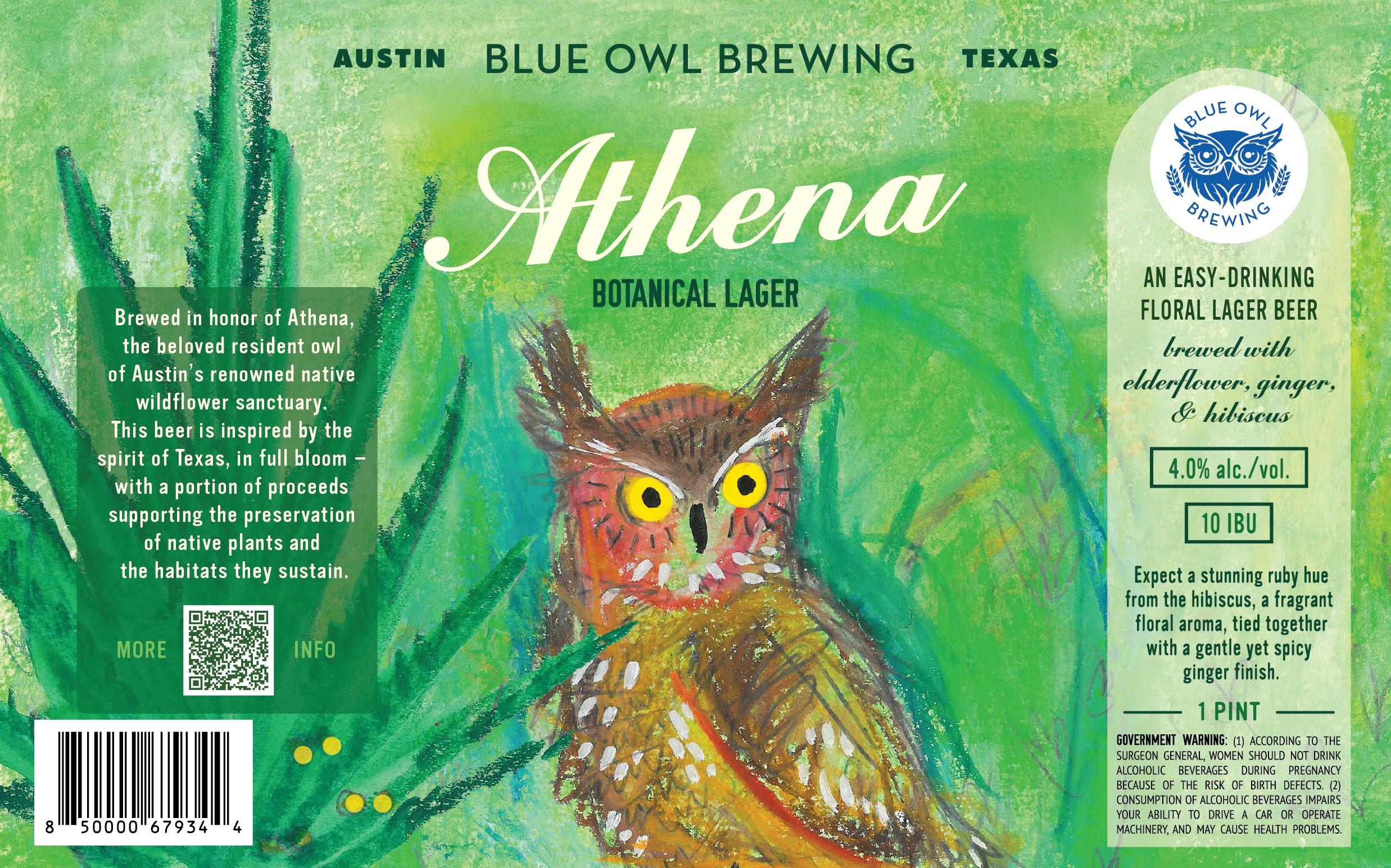 TABC label artwork for ATHENA BOTANICAL LAGER