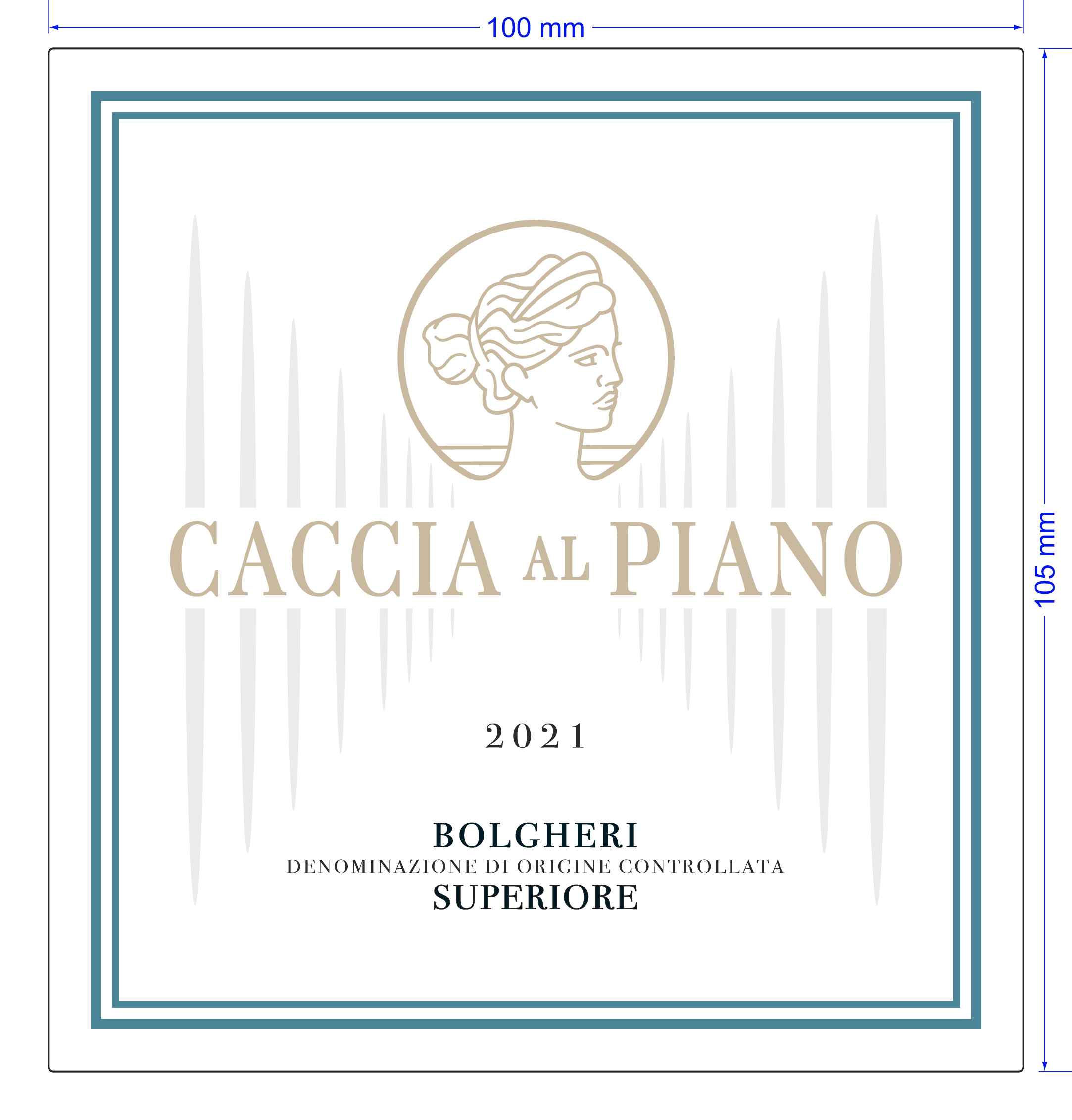 TABC label artwork for CACCIA AL PIANO BOLGHERI SUPERIORE DOC