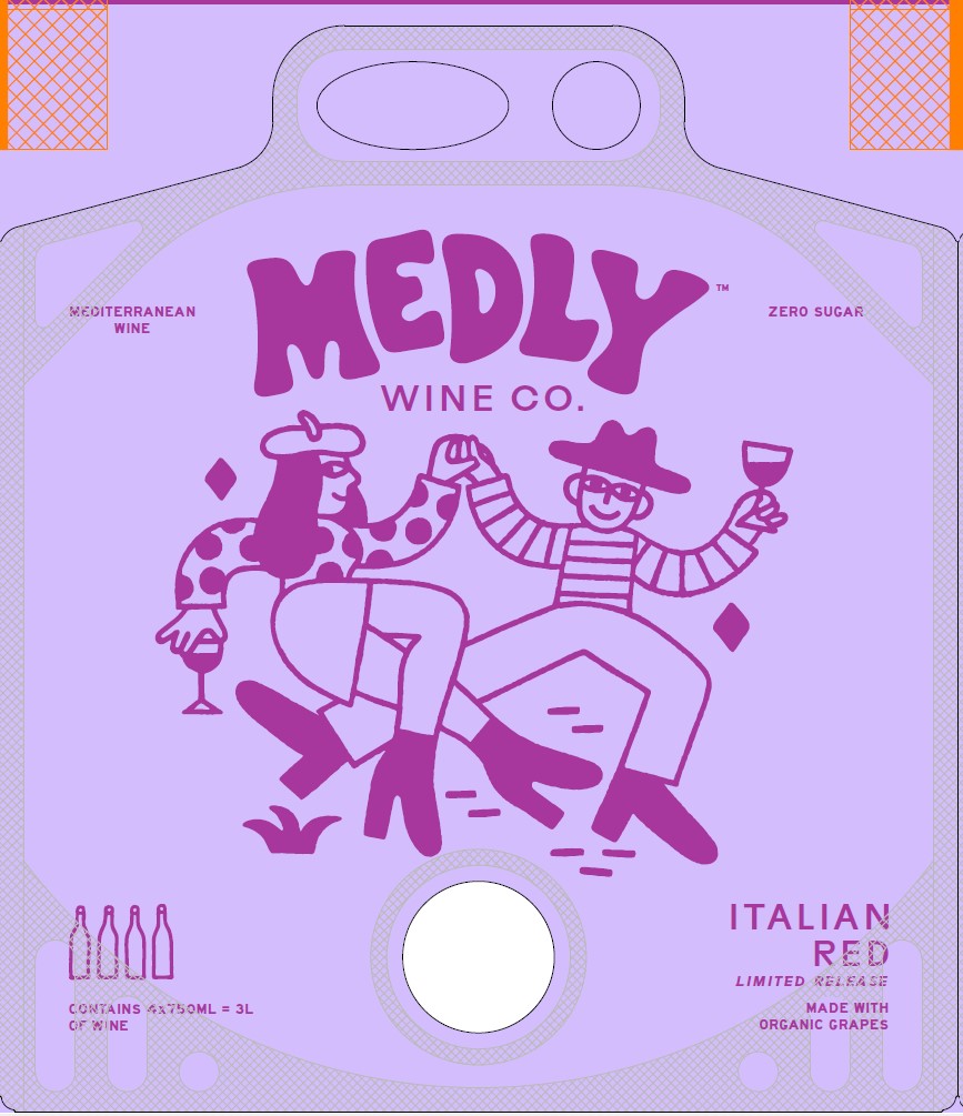 TABC label artwork for Medly Wine Co Italian Red