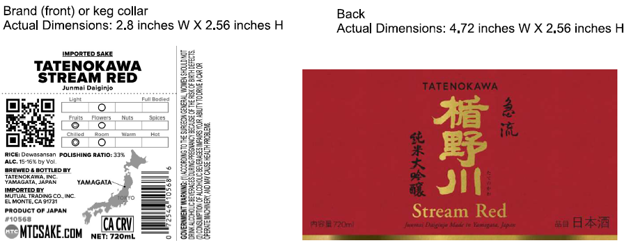 TABC label artwork for 10568   TATENOKAWA RED STREAM