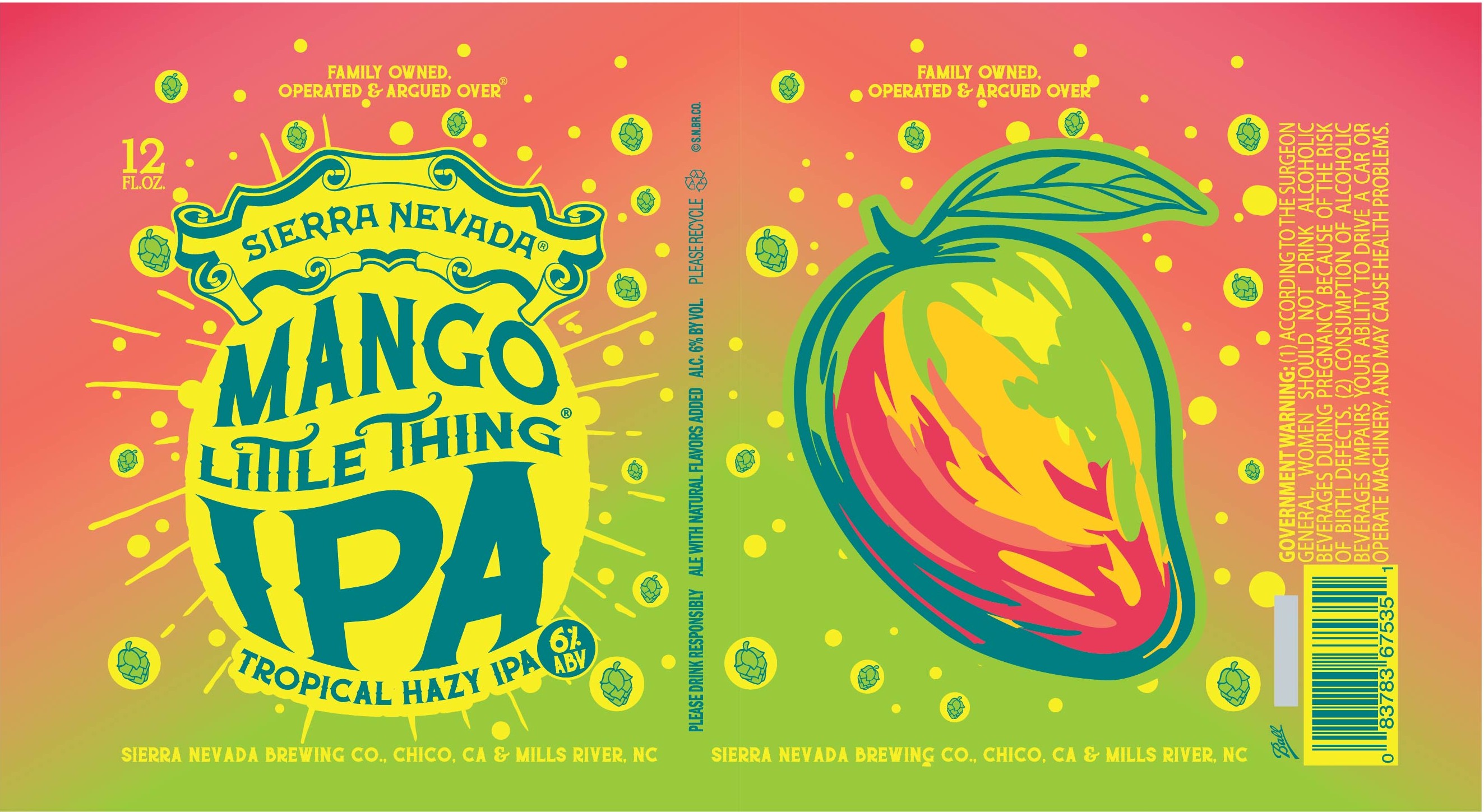 TABC label artwork for Sierra Nevada Mango Little Thing