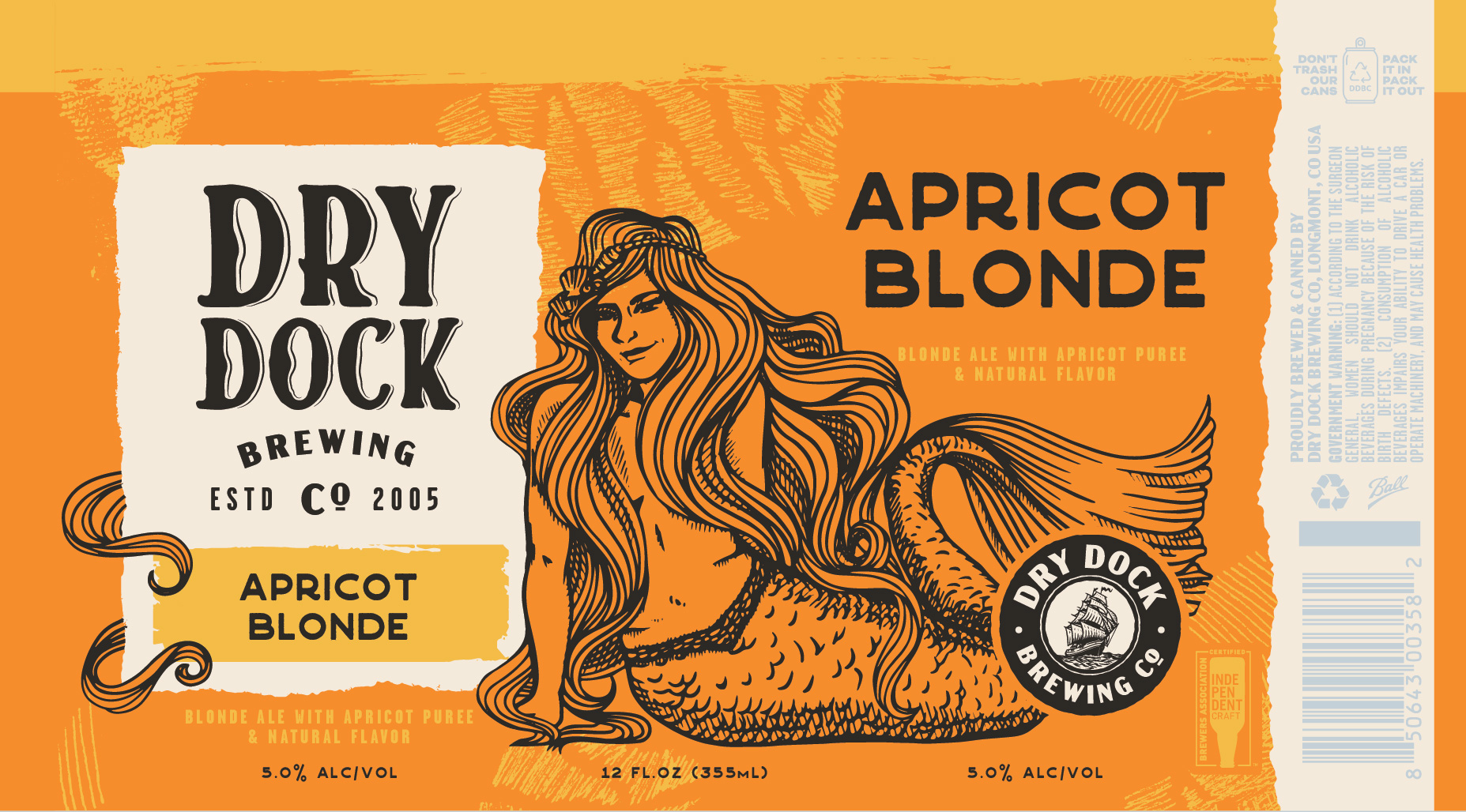 TABC label artwork for Dry Dock Brewing Apricot Blonde