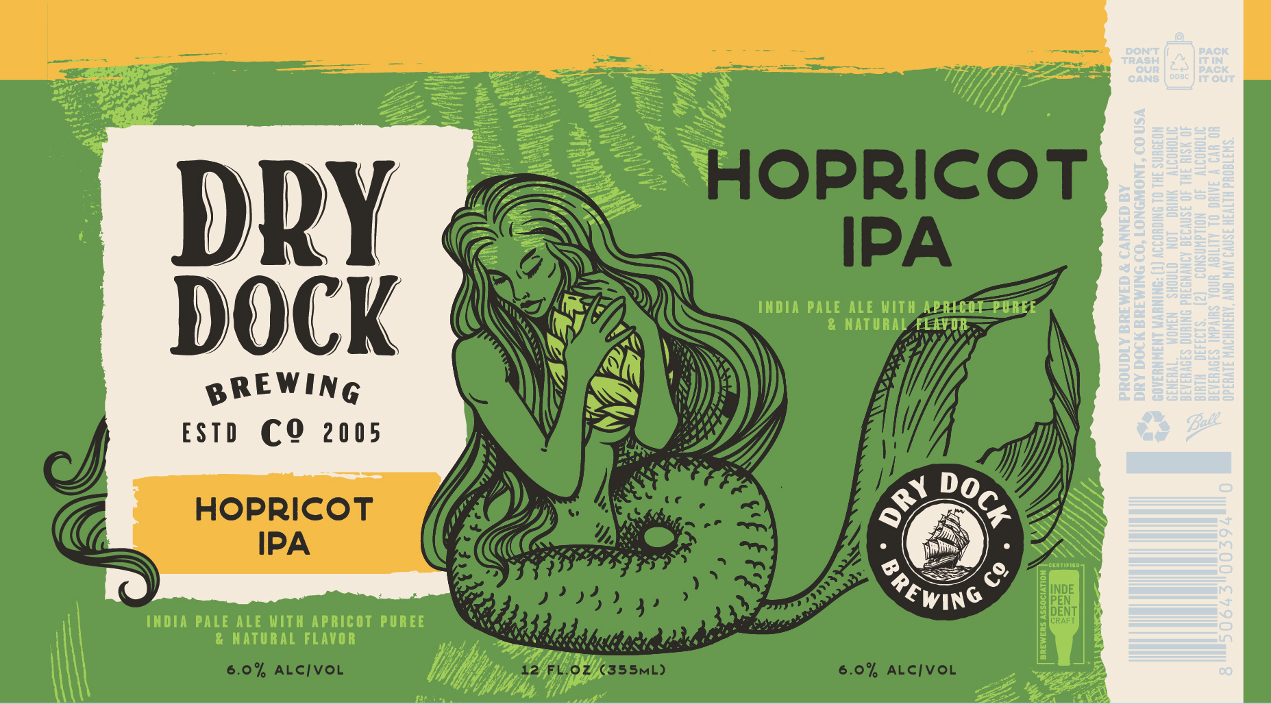 TABC label artwork for Dry Dock Brewing Hopricot IPA
