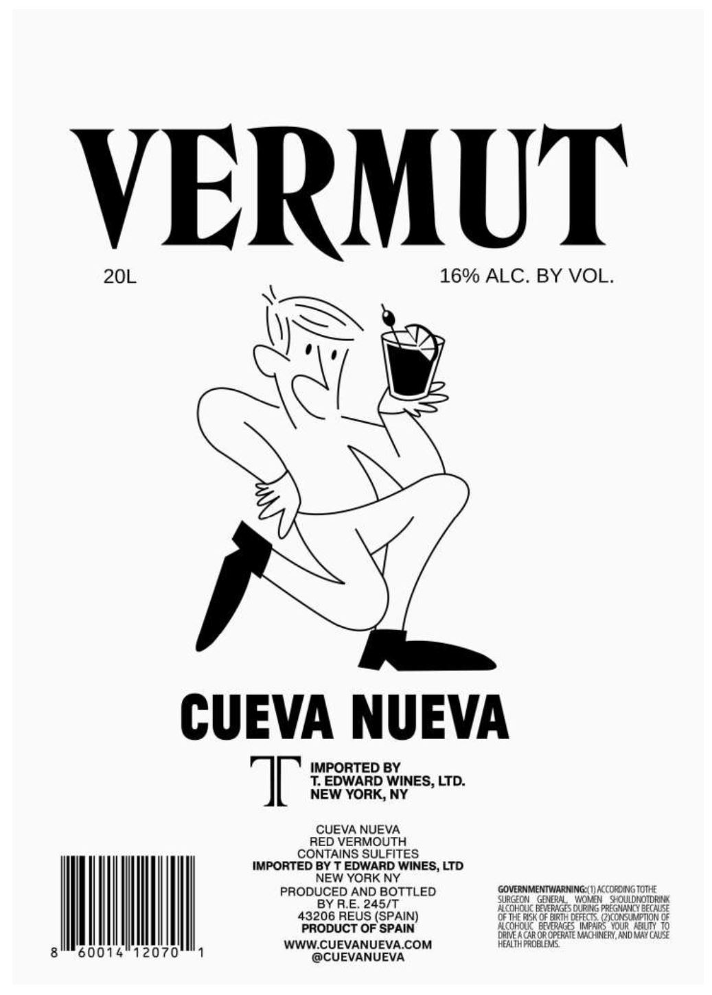 TABC label artwork for Cueva Nueva