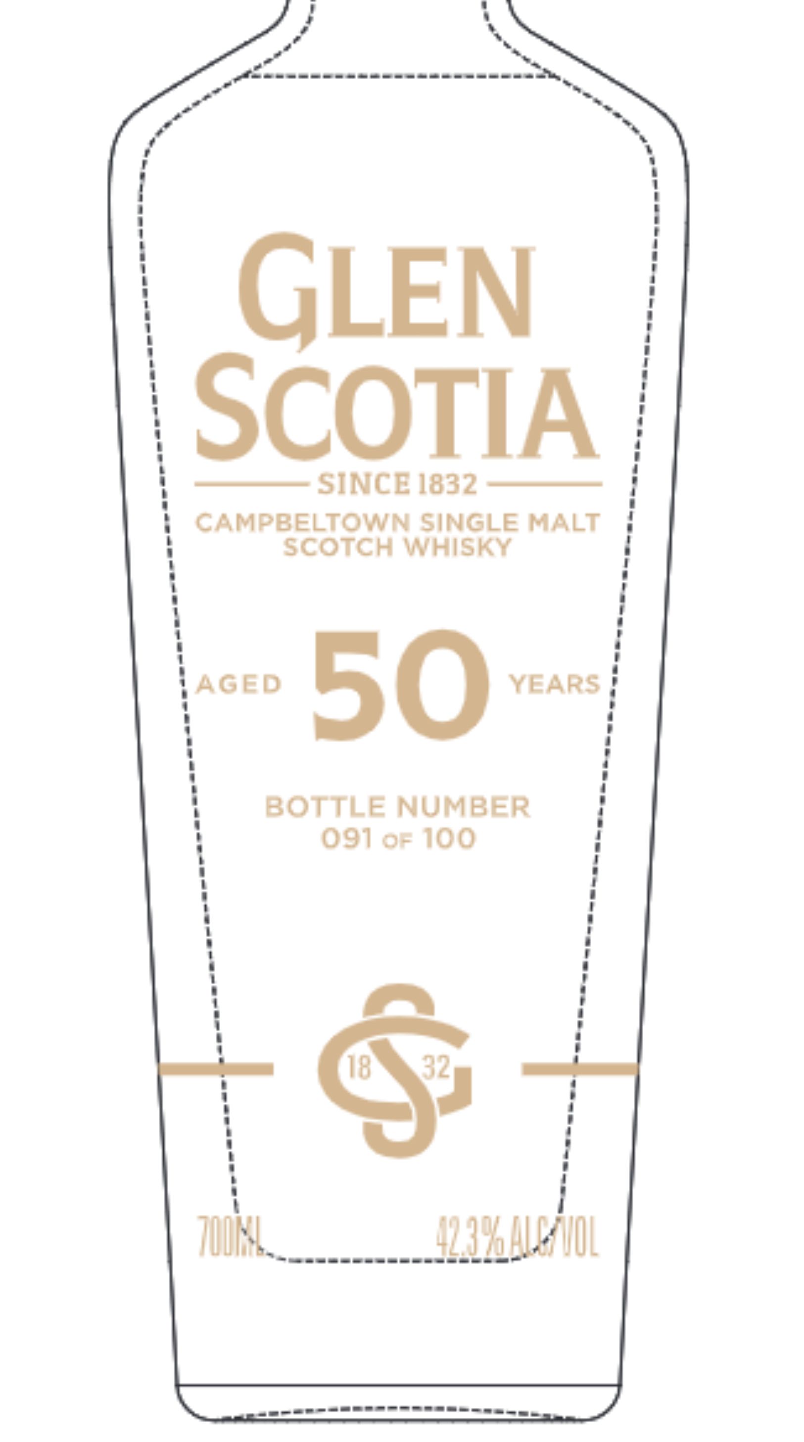 TABC label artwork for GLEN SCOTIA AGED 50 YEARS