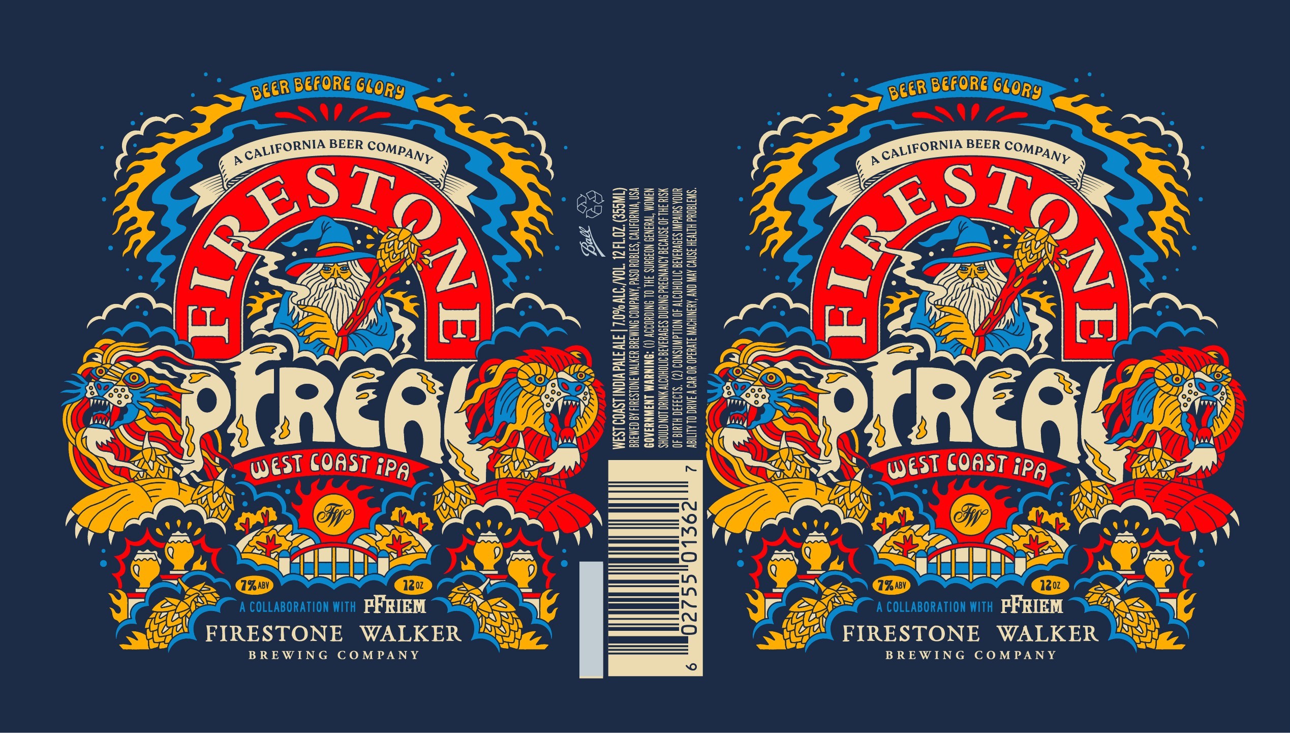 TABC label artwork for FIRESTONE WALKER BREWING COMPANY PFREAL CAN