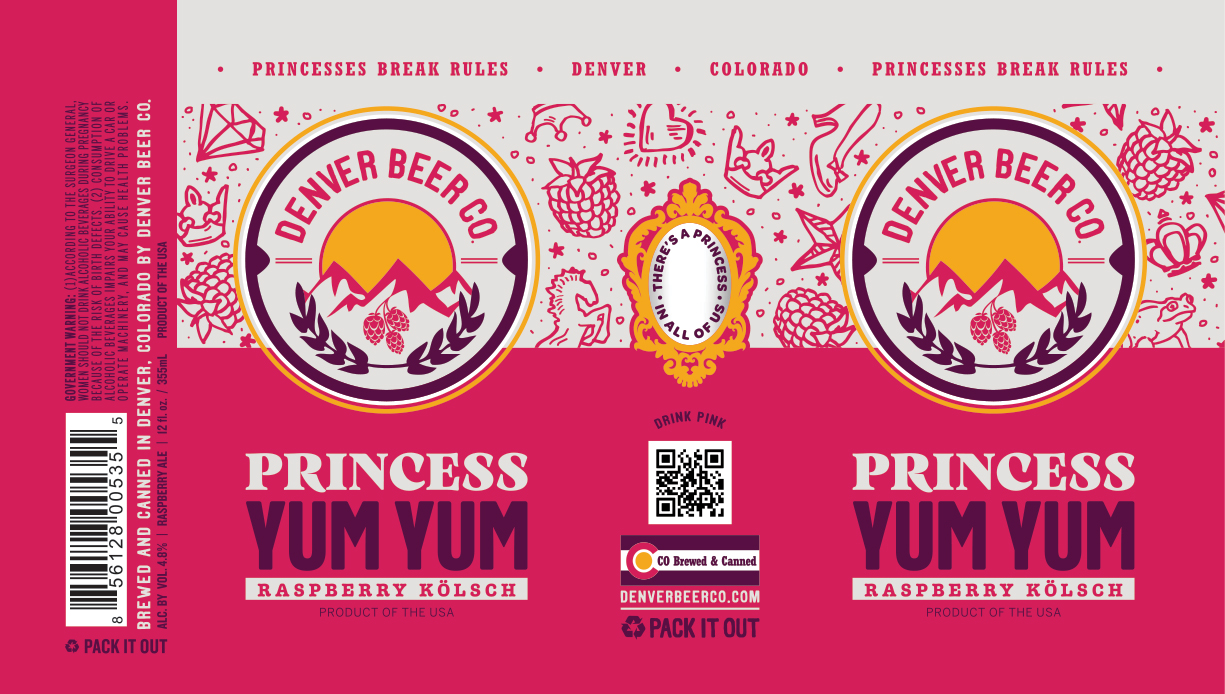 TABC label artwork for PRINCESS YUM YUM