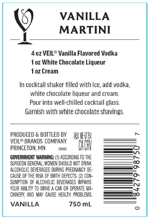 TABC label artwork for VEIL VANILLA