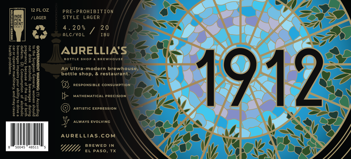 TABC label artwork for 1912
