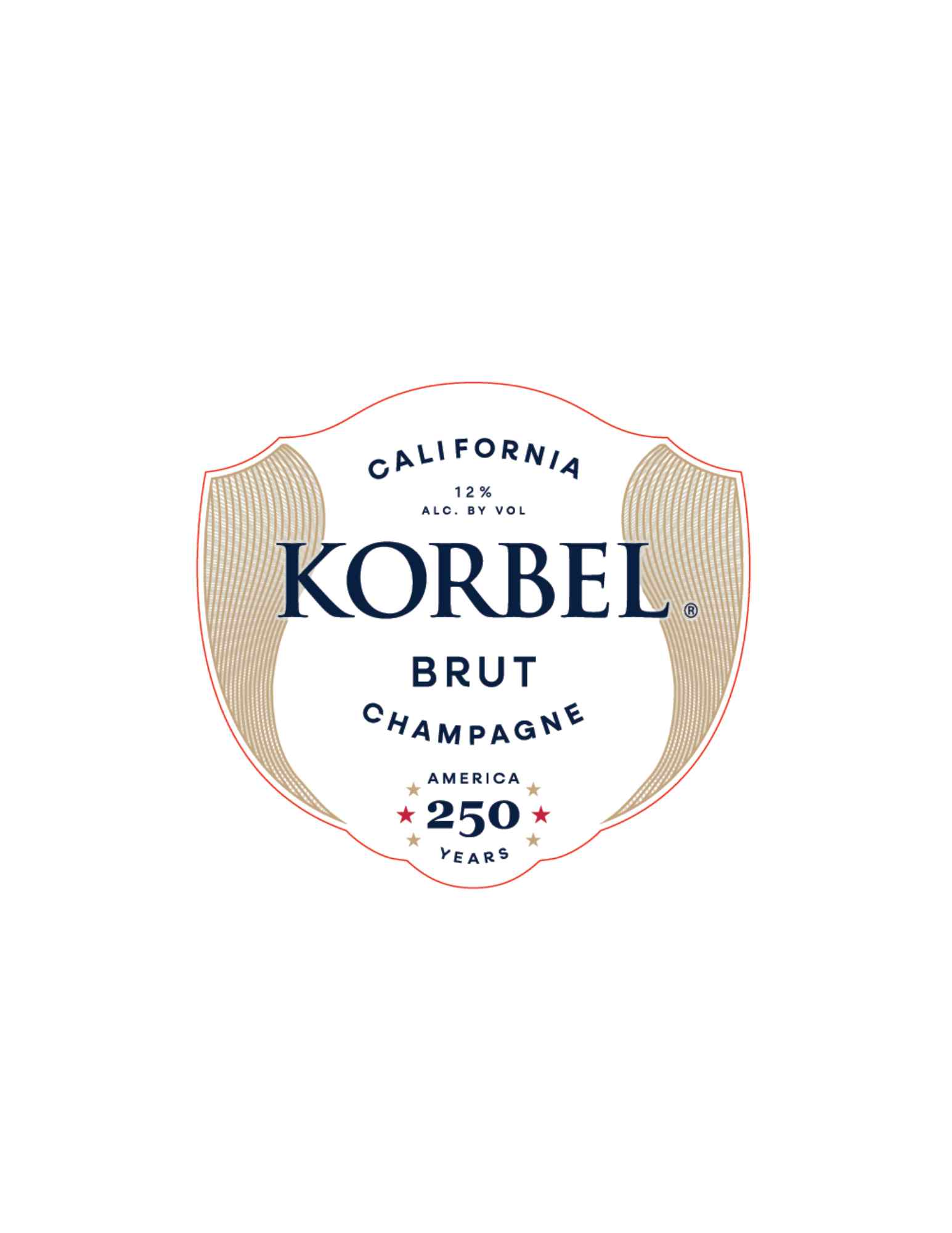 TABC label artwork for KORBEL BRUT