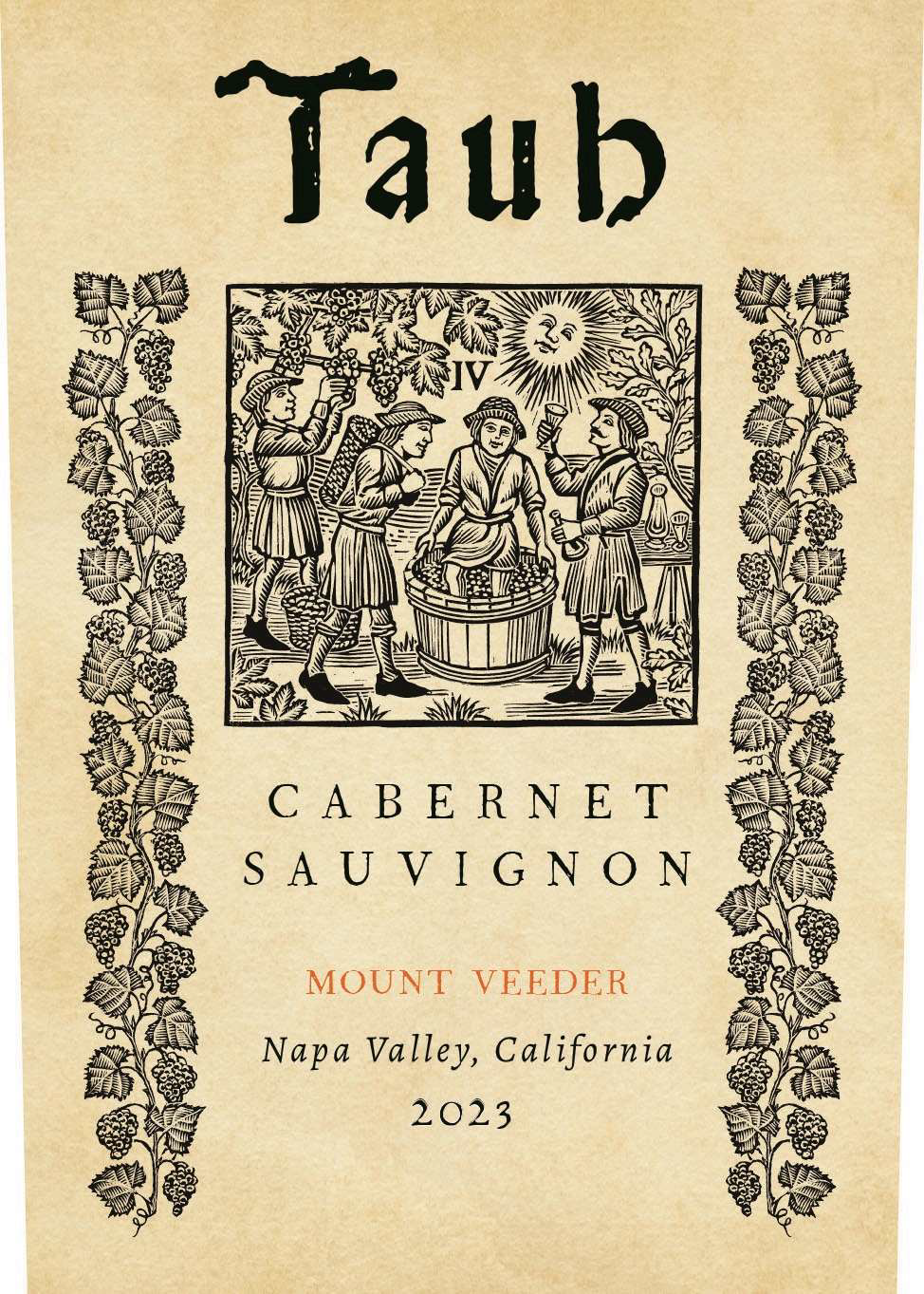 TABC label artwork for TAUB CABERNET SAUVIGNON