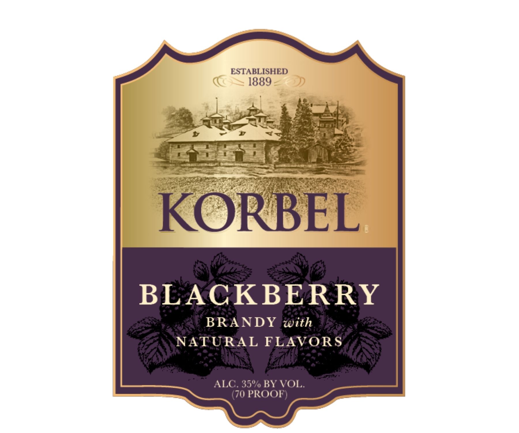 TABC label artwork for KORBEL BLACKBERRY