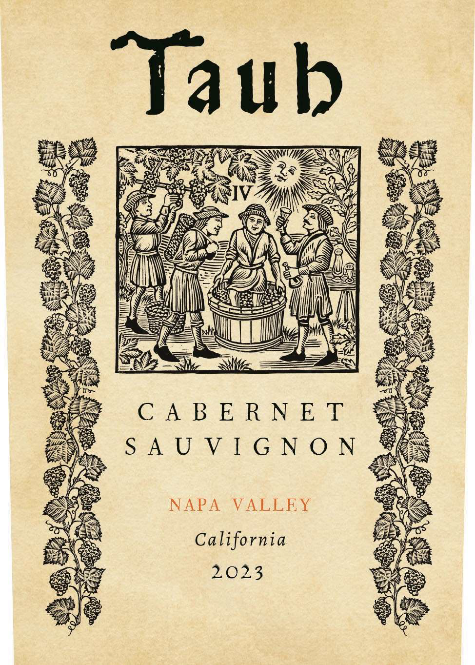 TABC label artwork for TAUB CABERNET SAUVIGNON