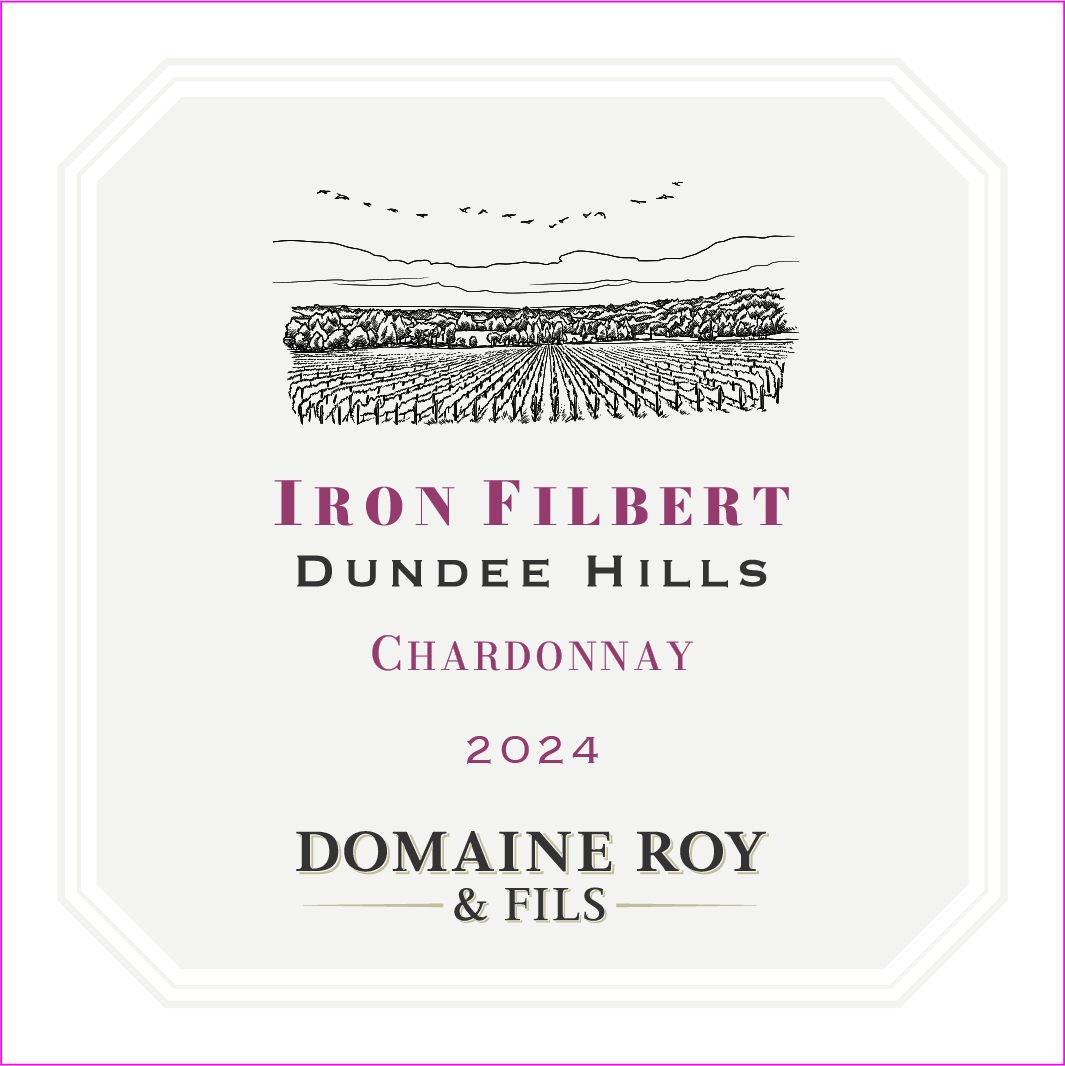 TABC label artwork for Domaine Roy & Fils Iron Filbert Vineyard Chardonnay Dundee Hills