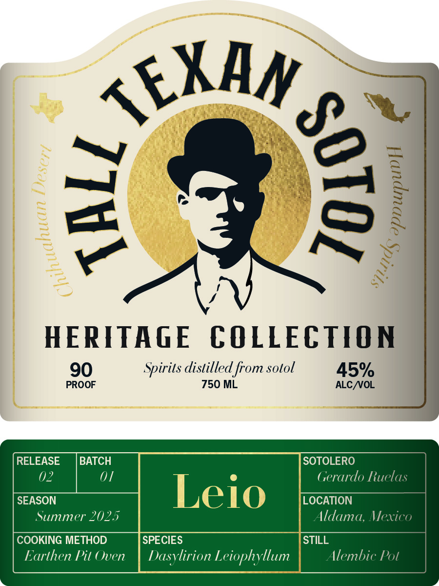 TABC label artwork for Tall Texan Sotol Leio